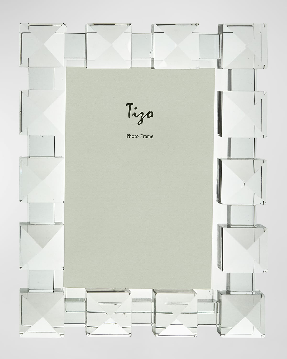 Tizo Clear Crystal Picture Frame Pyramid Diamond 4x6