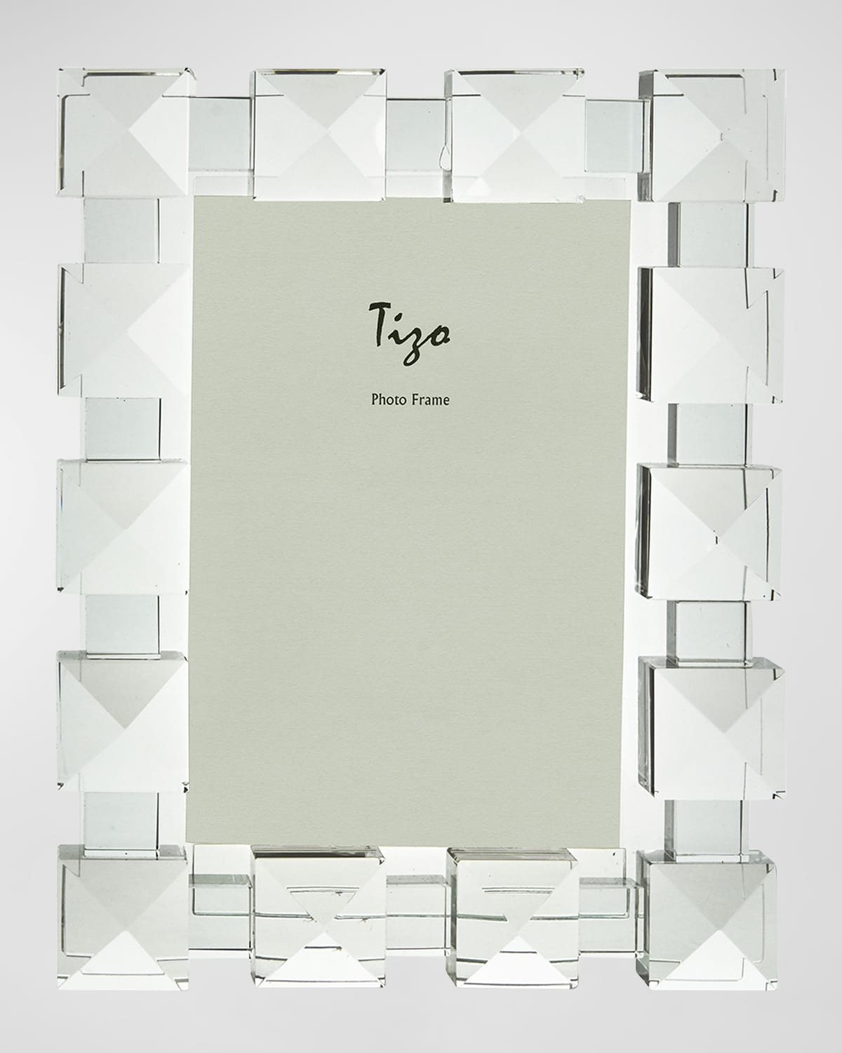 TIZO CLEAR CRYSTAL PICTURE FRAME PYRAMID DIAMOND 4X6