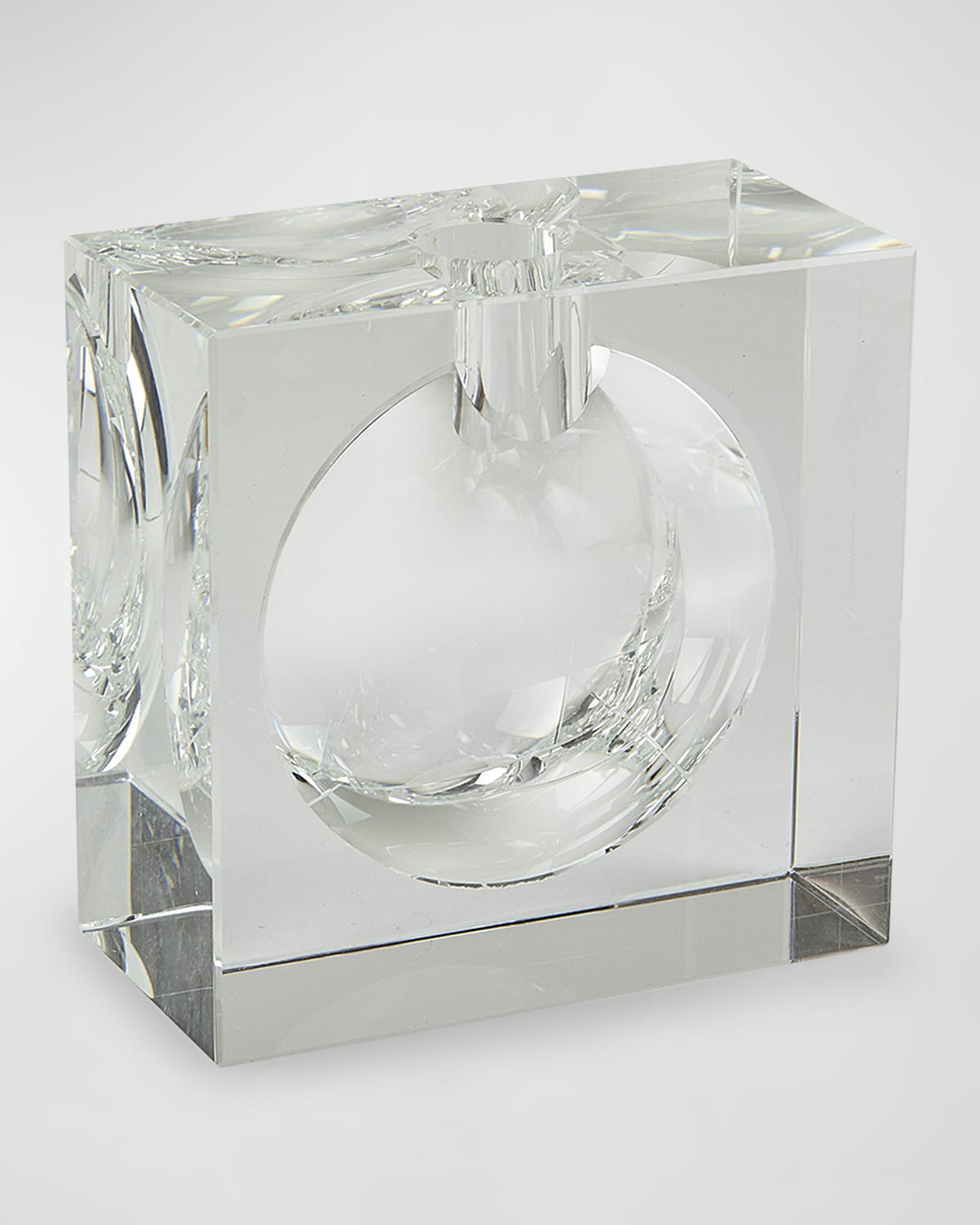 Tizo Crystal Square Bubble Vase In Clear