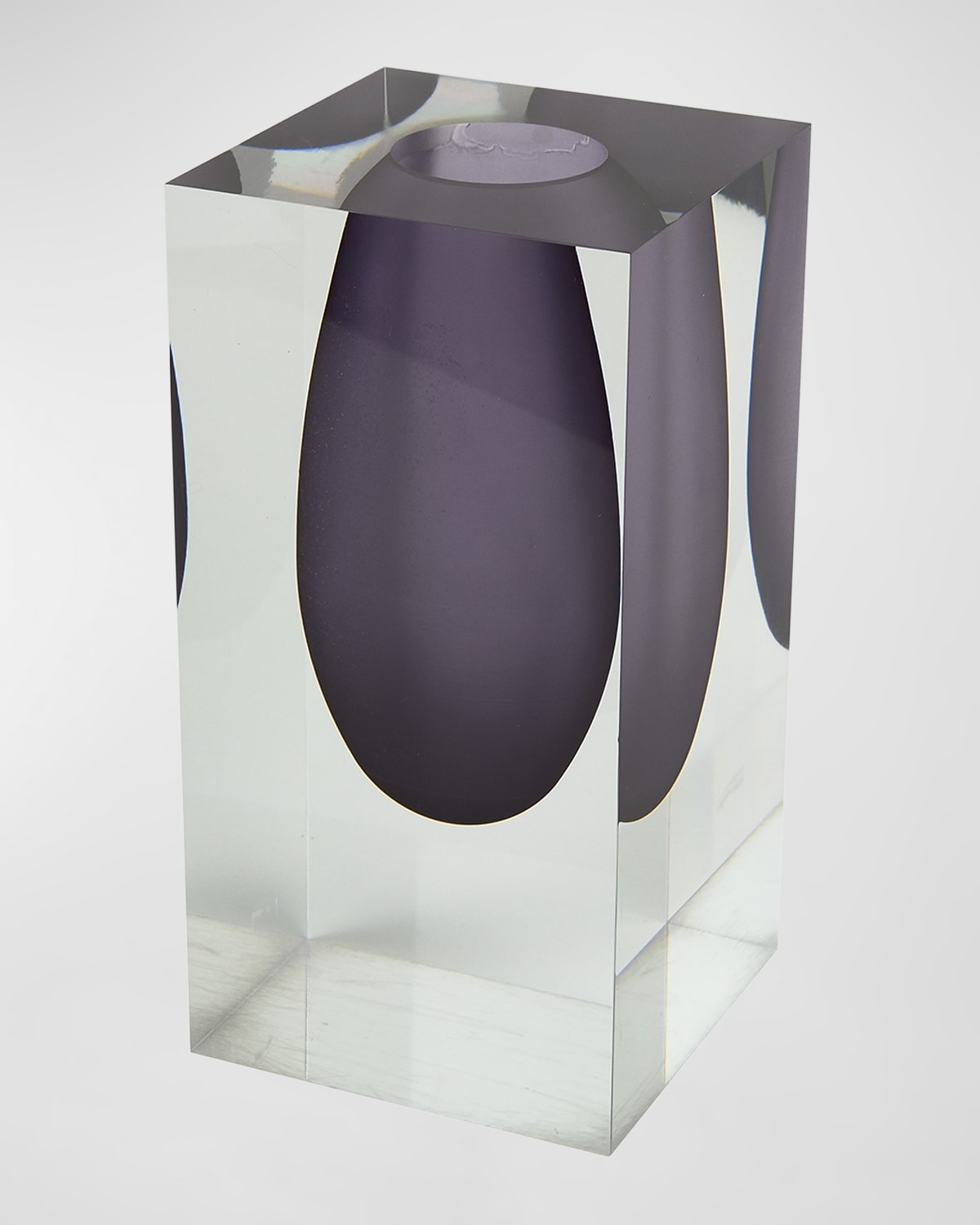 Tizo Clear Lucite Vase In Clear,smoke