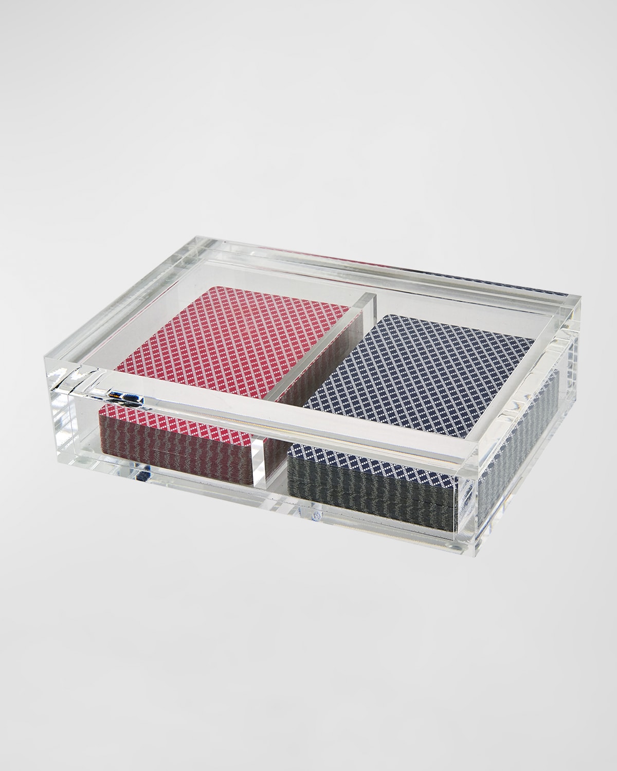 Shop Tizo Lucite Card Box Set (includes 2 Set Of Cards) In Clear