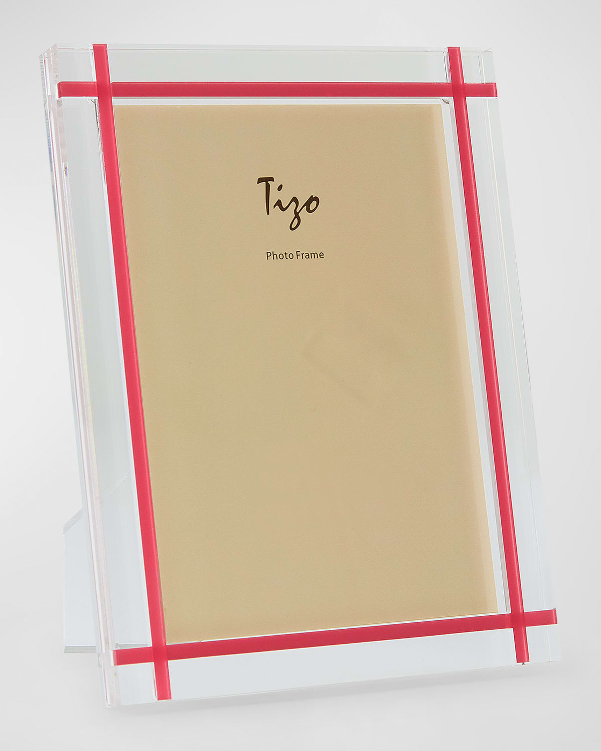 Tizo Contrast Inlay Lucite Frame, 5 X 7 In Pink