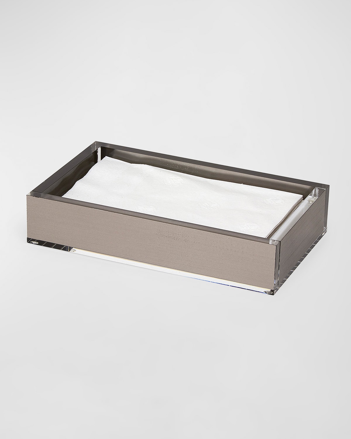 Shop Tizo Lucite Guest Towel Tray In Silver