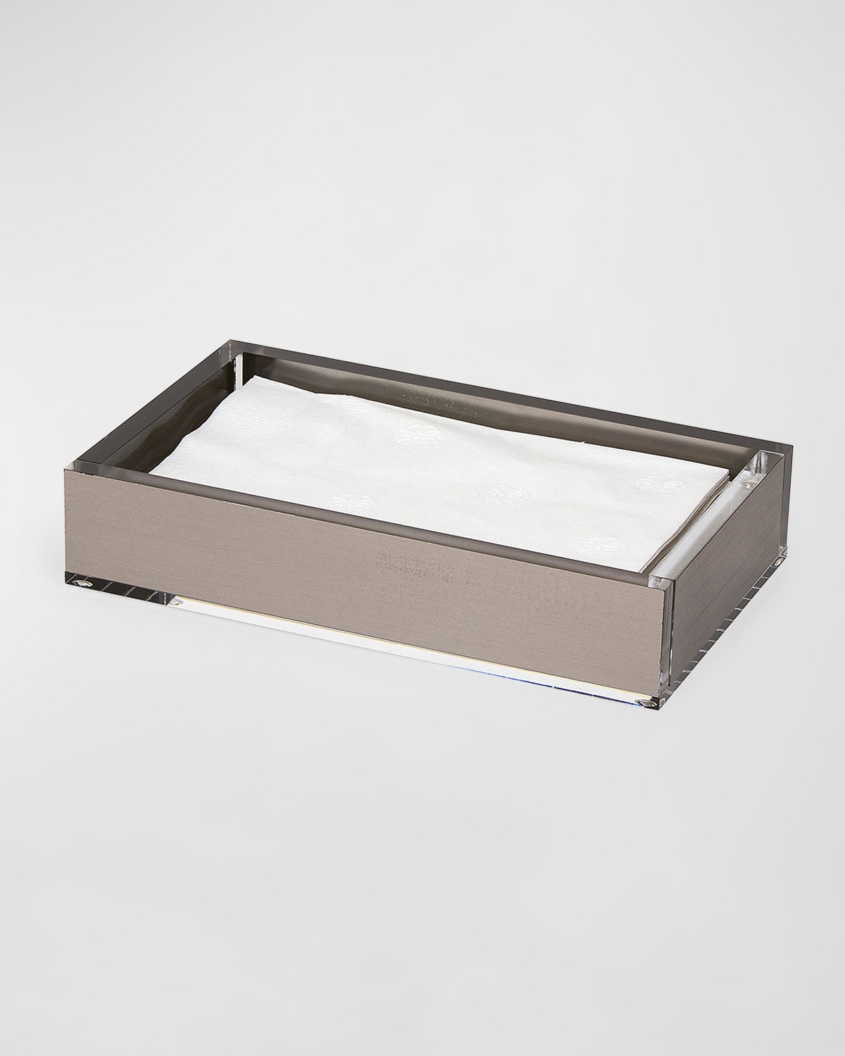 Tizo Lucite Guest Towel Tray In Silver