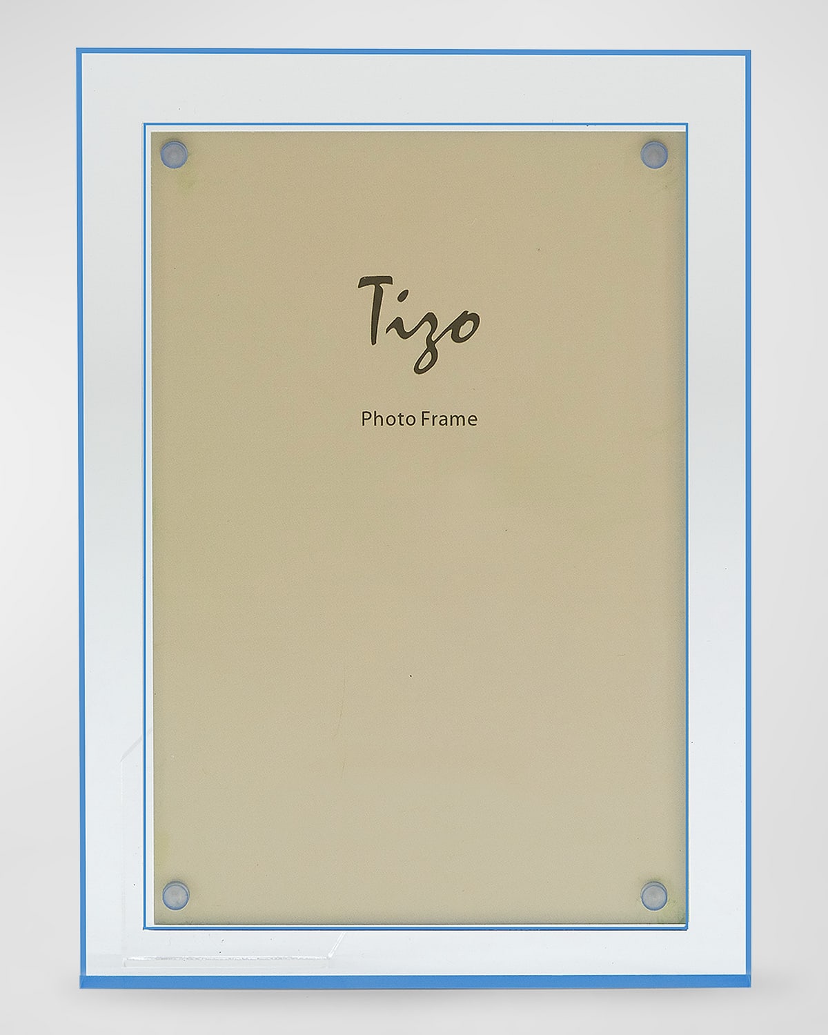 Tizo Double Border Lucite Frame, 5 X 7 In Blue