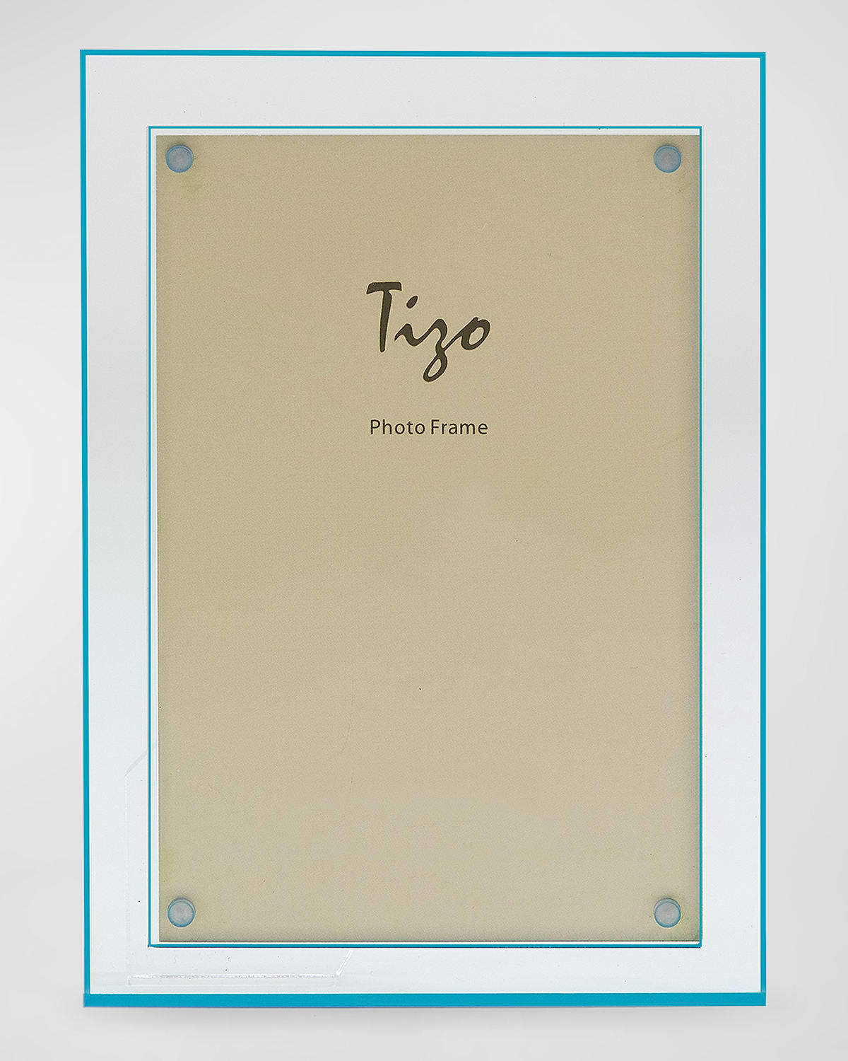 Shop Tizo Lucite Frame, 5" X 7" In Clear &amp; Turquoise