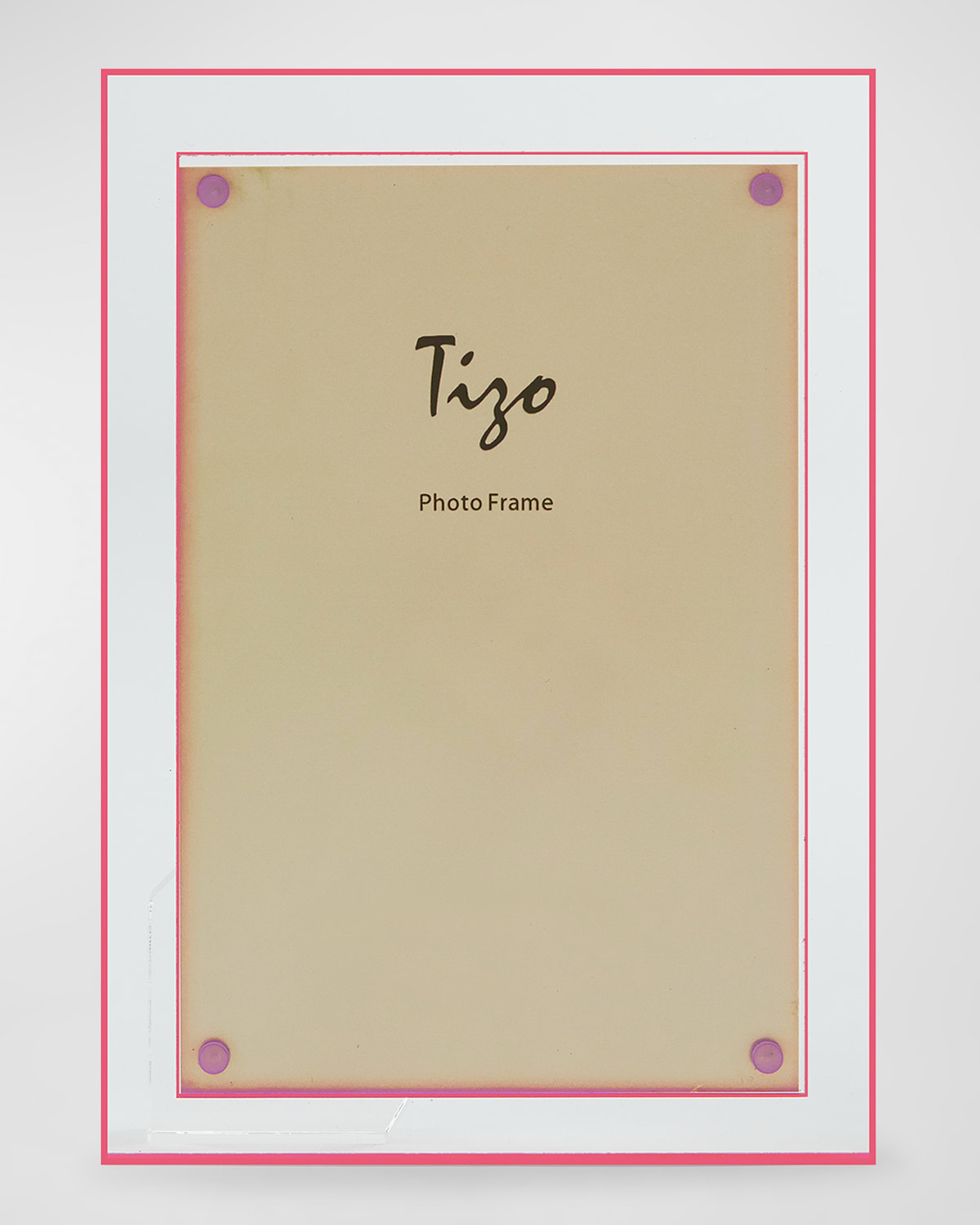 Shop Tizo Lucite Frame, 5" X 7" In Clear &amp; Pink