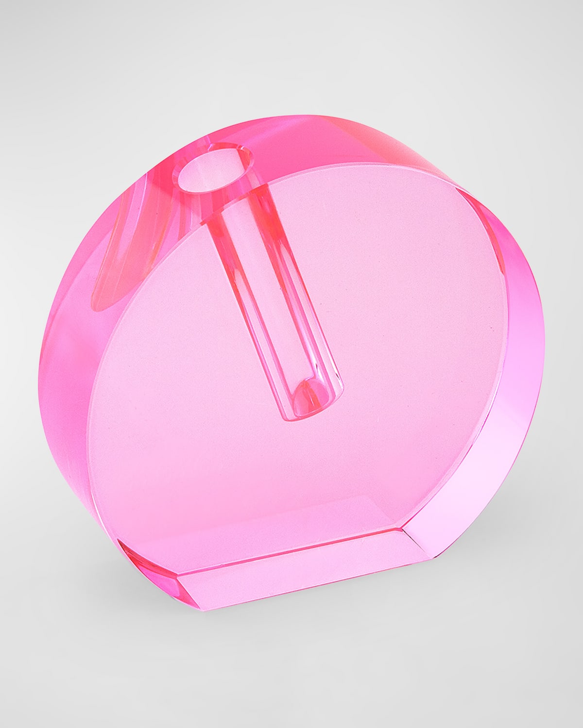 Tizo Pink Crystal Flat Round Vase