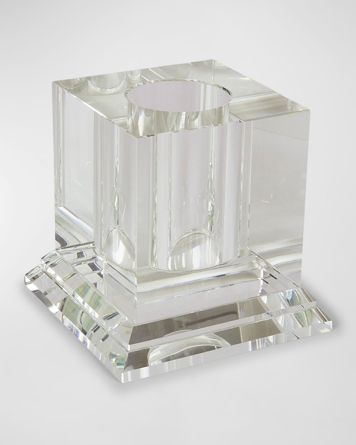 Tizo Crystal Square Centerpiece Vase In Clear