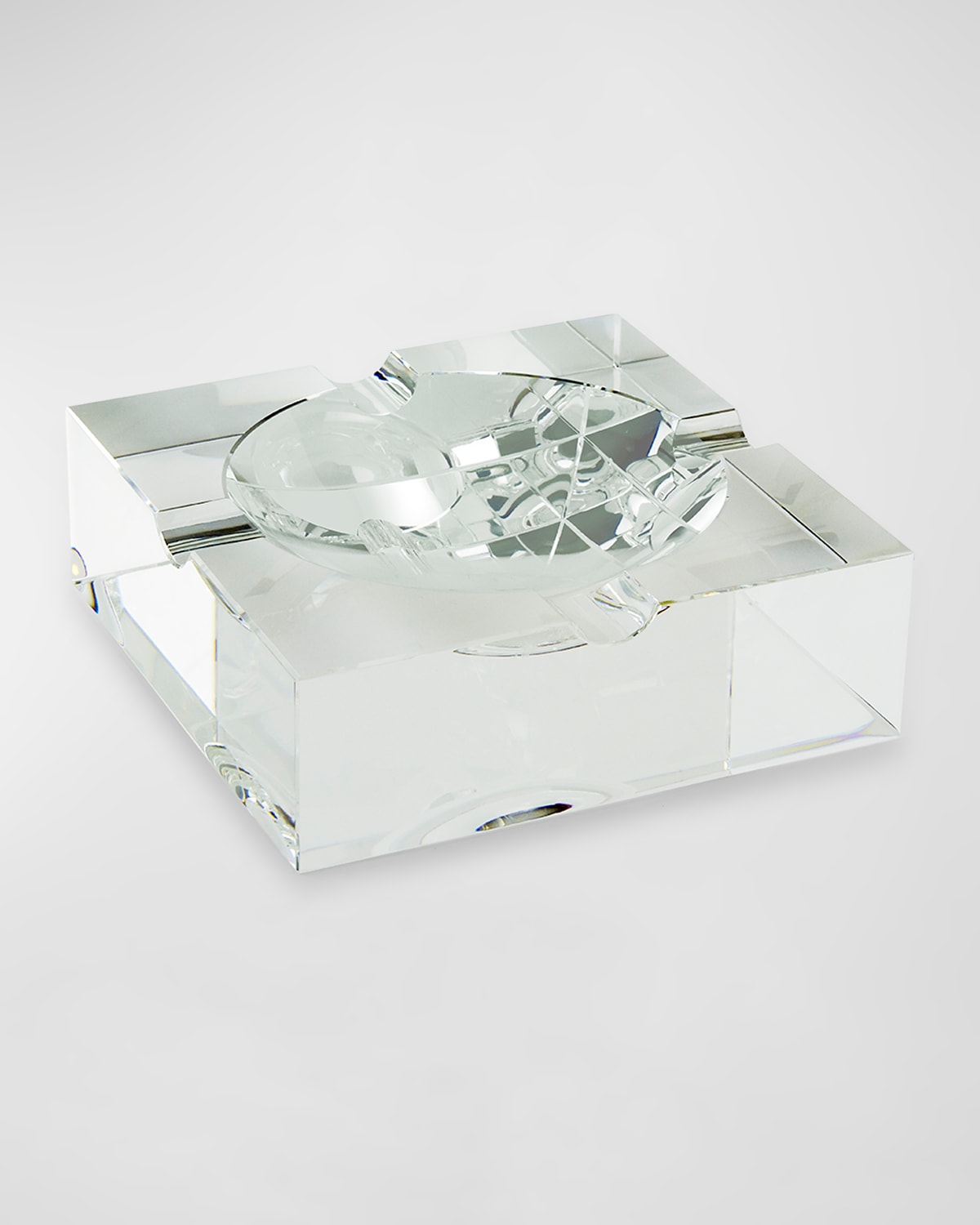 Tizo Crystal Large Square Cigar Ashtray In Clear