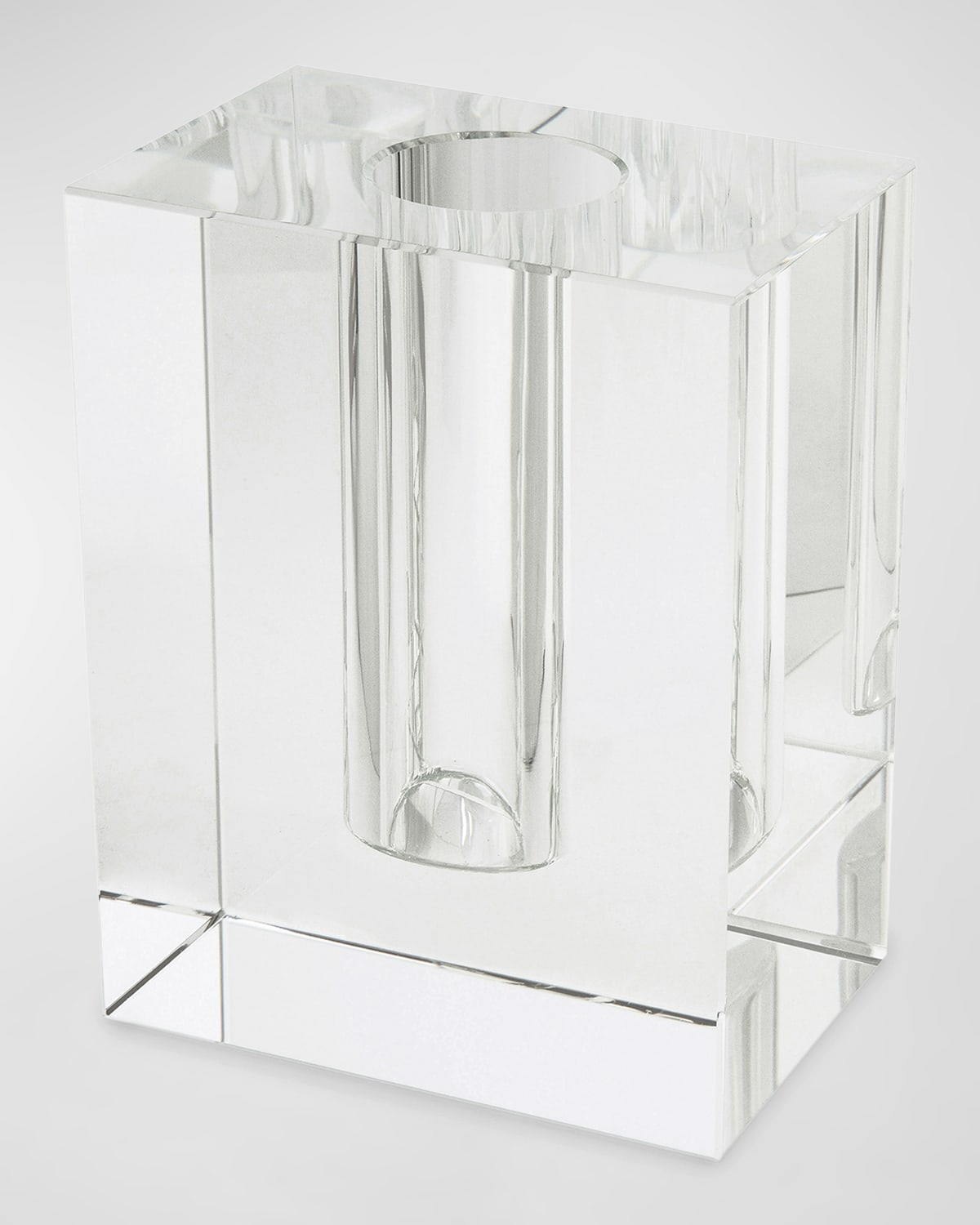 Tizo Crystal Modern Rectangular Vase In Clear