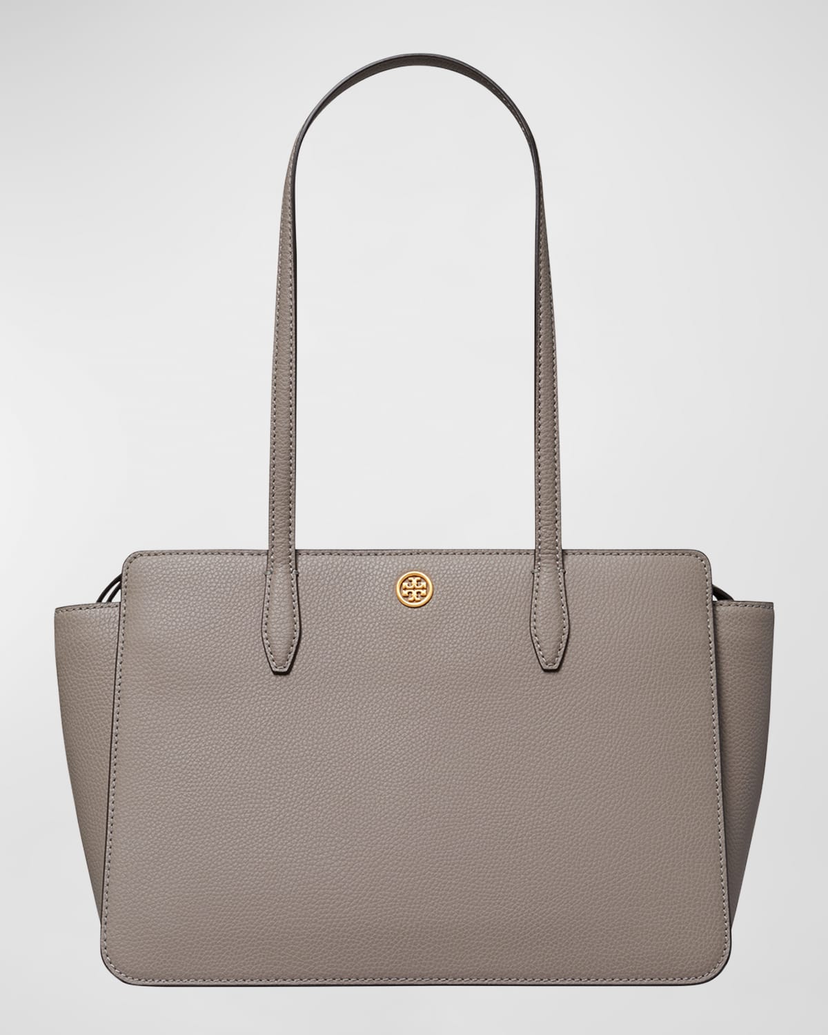 TORY BURCH ROBINSON SMALL PEBBLED LEATHER TOTE BAG