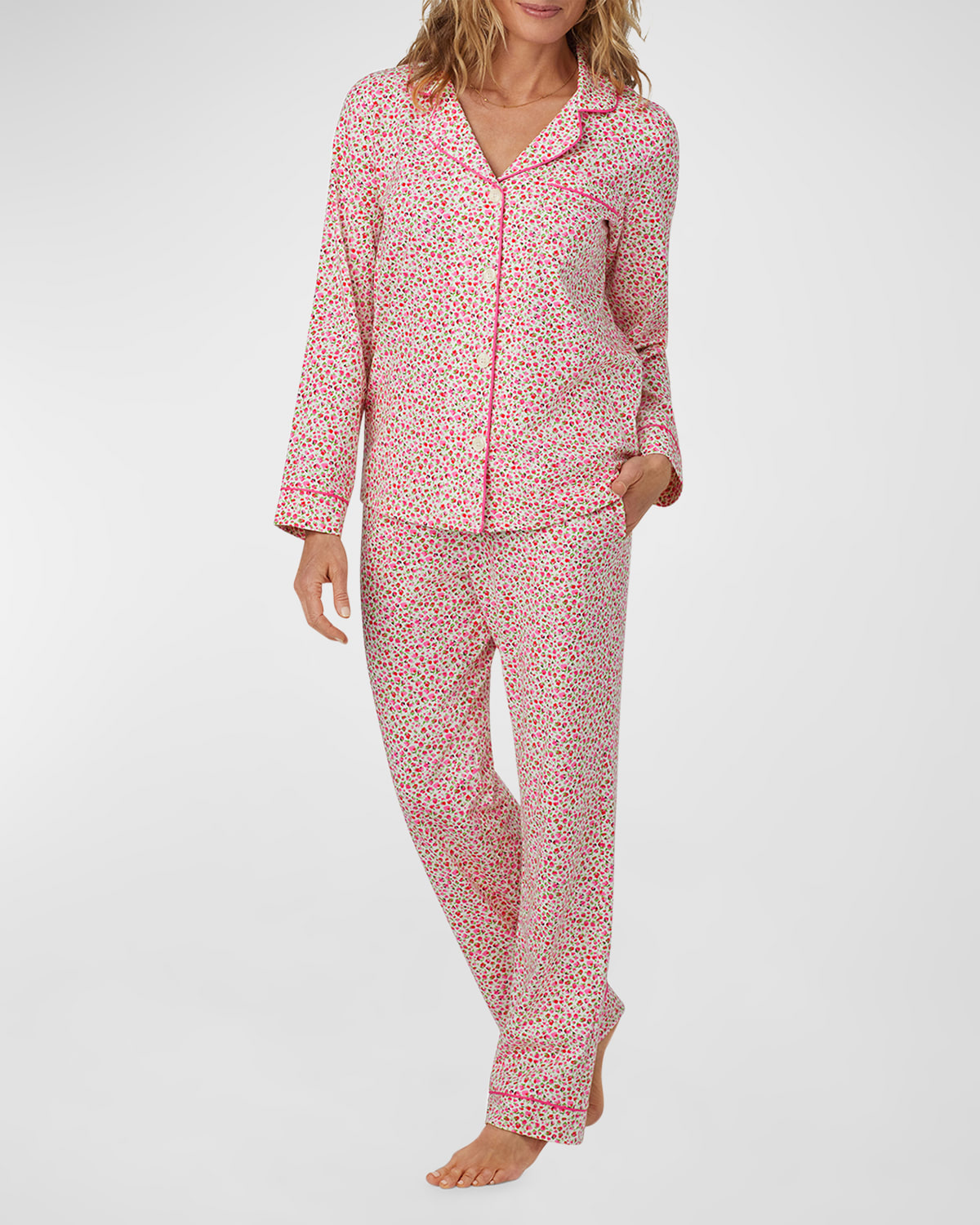 Bedhead Pajamas Floral-print Long Cotton Jersey Pajama Set In Lynn