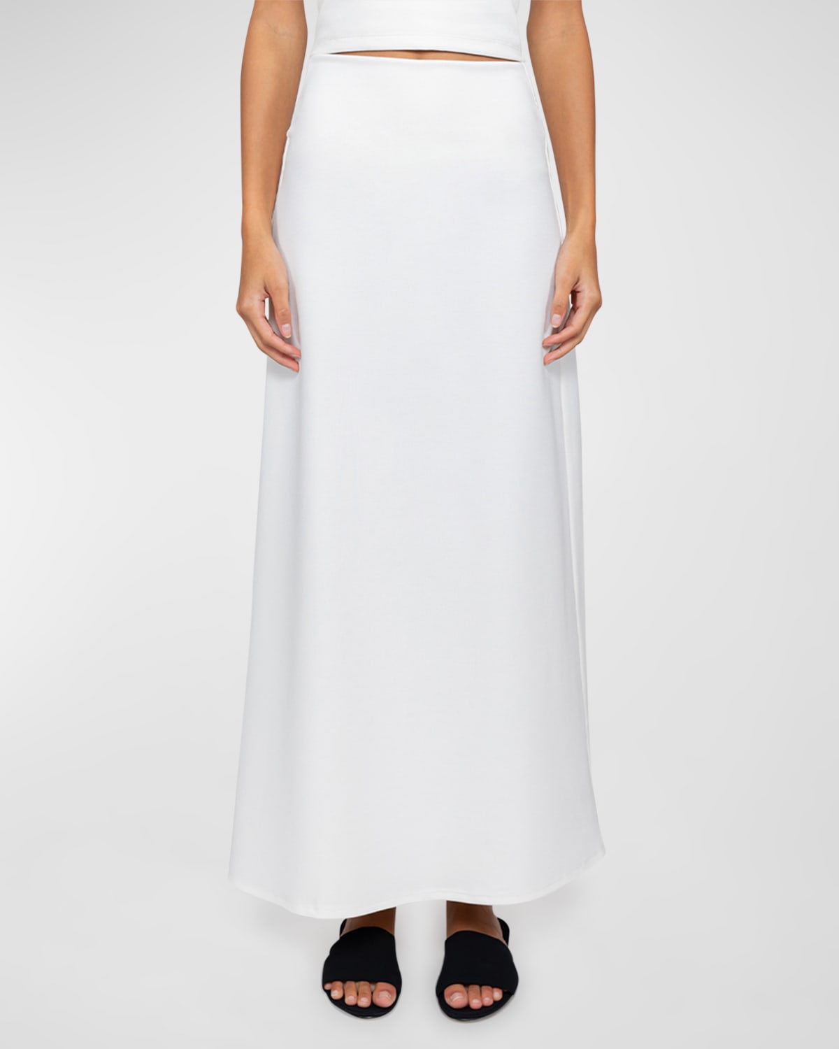 Leset Rio Solid Maxi Skirt In Natural