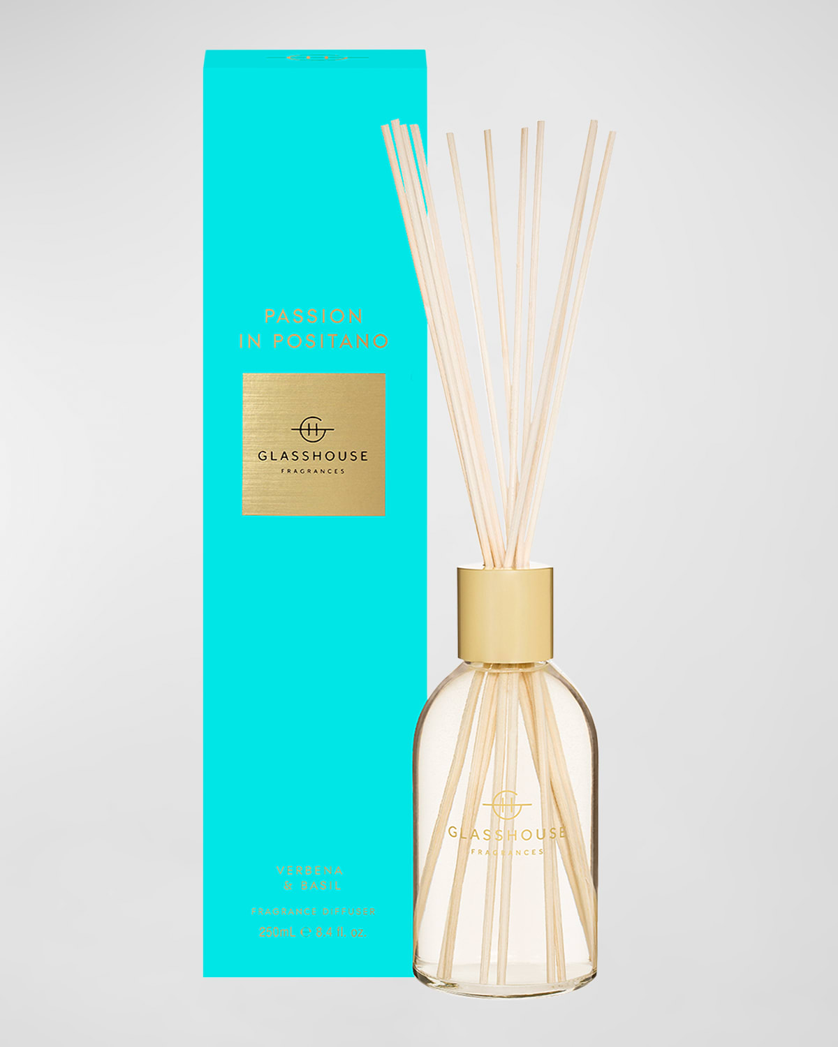 Glasshouse Fragrances Passion In Positano Verbena & Basil Reed Diffuser, 8.4 Oz.