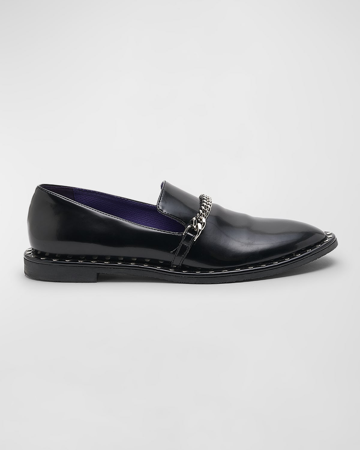 Falabella Faux Patent Chain Loafers