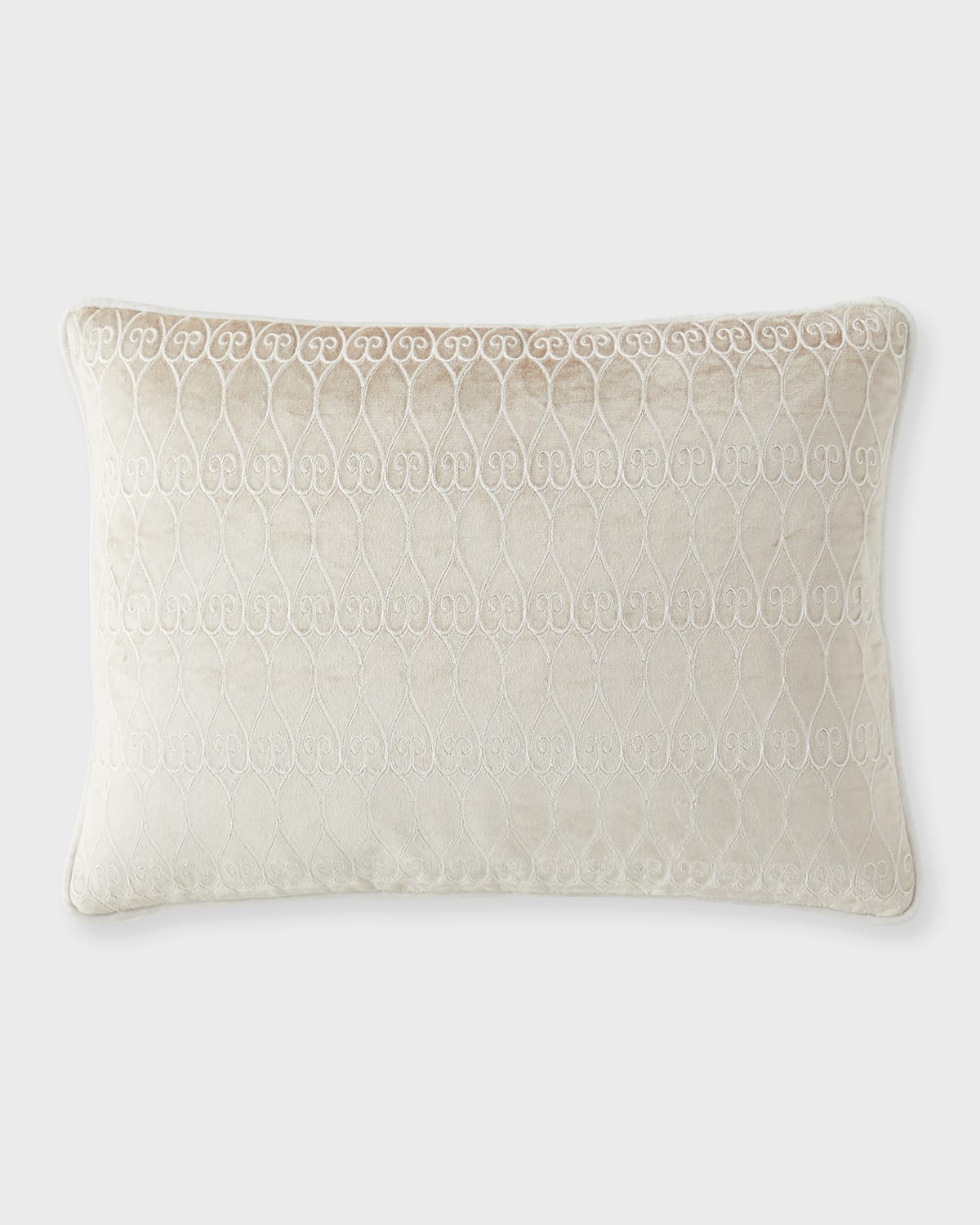 Callisto Home Trylan Scroll Decorative Pillow In White
