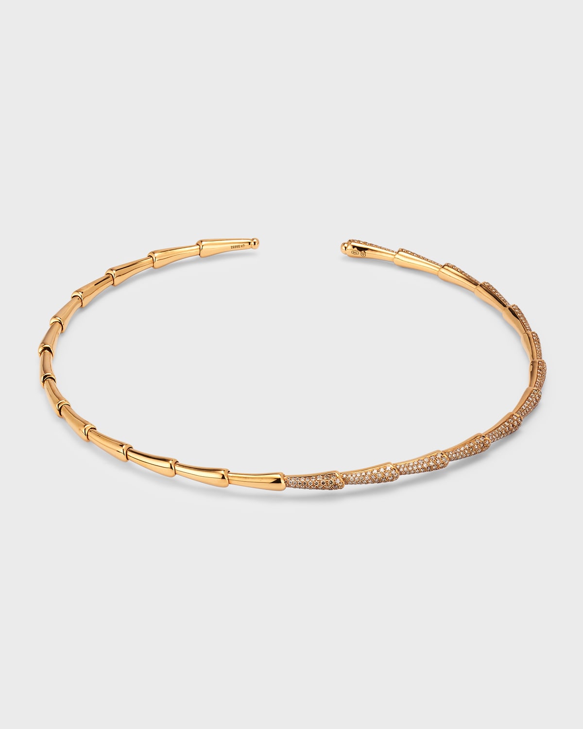 Etho Maria 18K Pink Gold Flex Necklace with Brown Diamonds