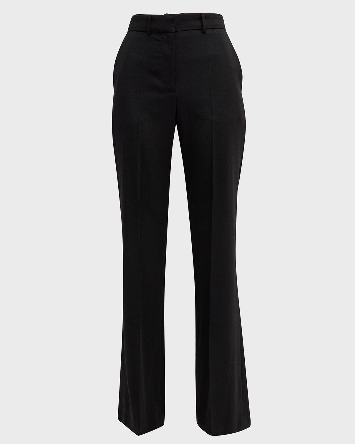 Joseph Morissey High-rise Stretch Wool Pants In Black