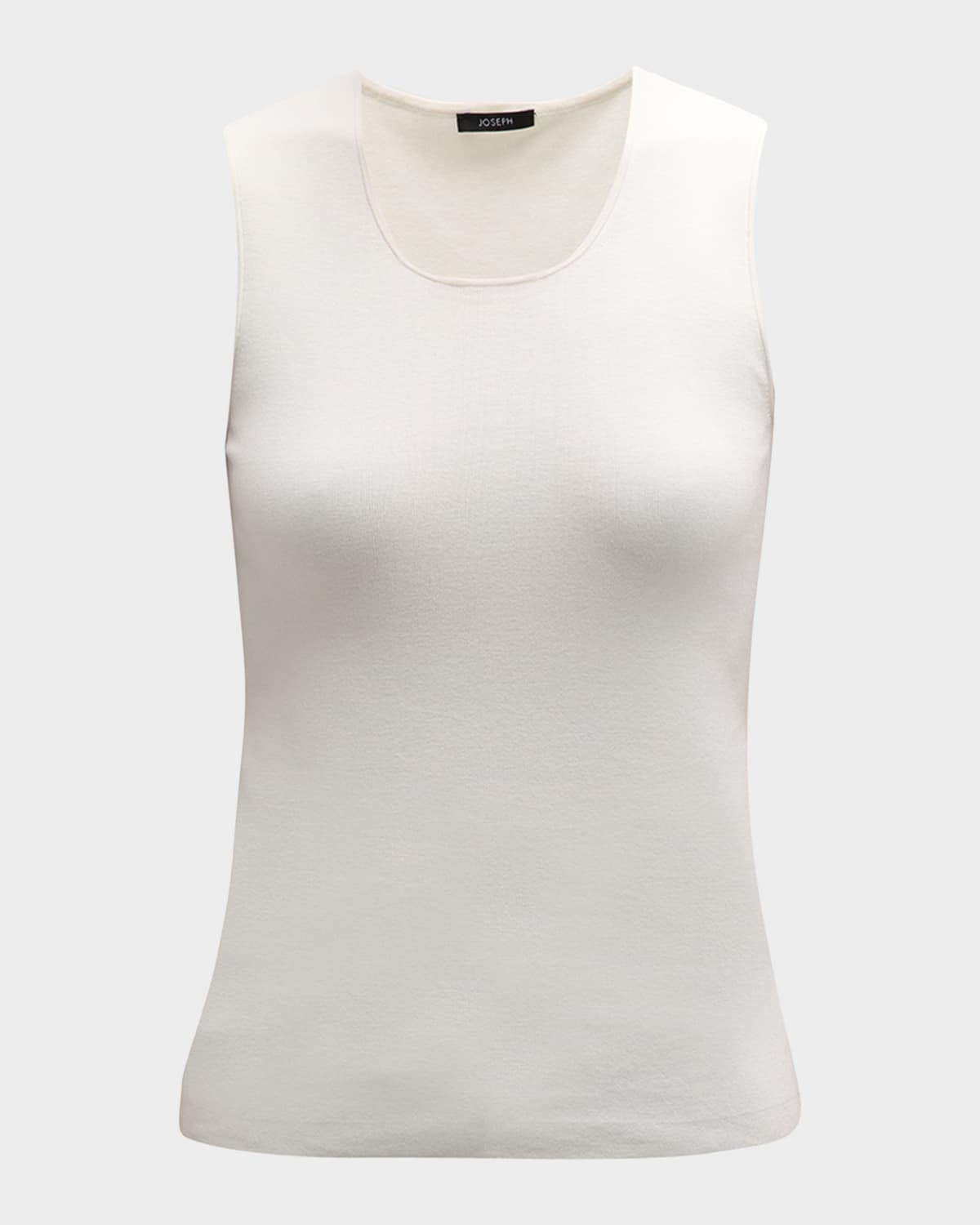 Scoop-Neck Stretch Silk Tank