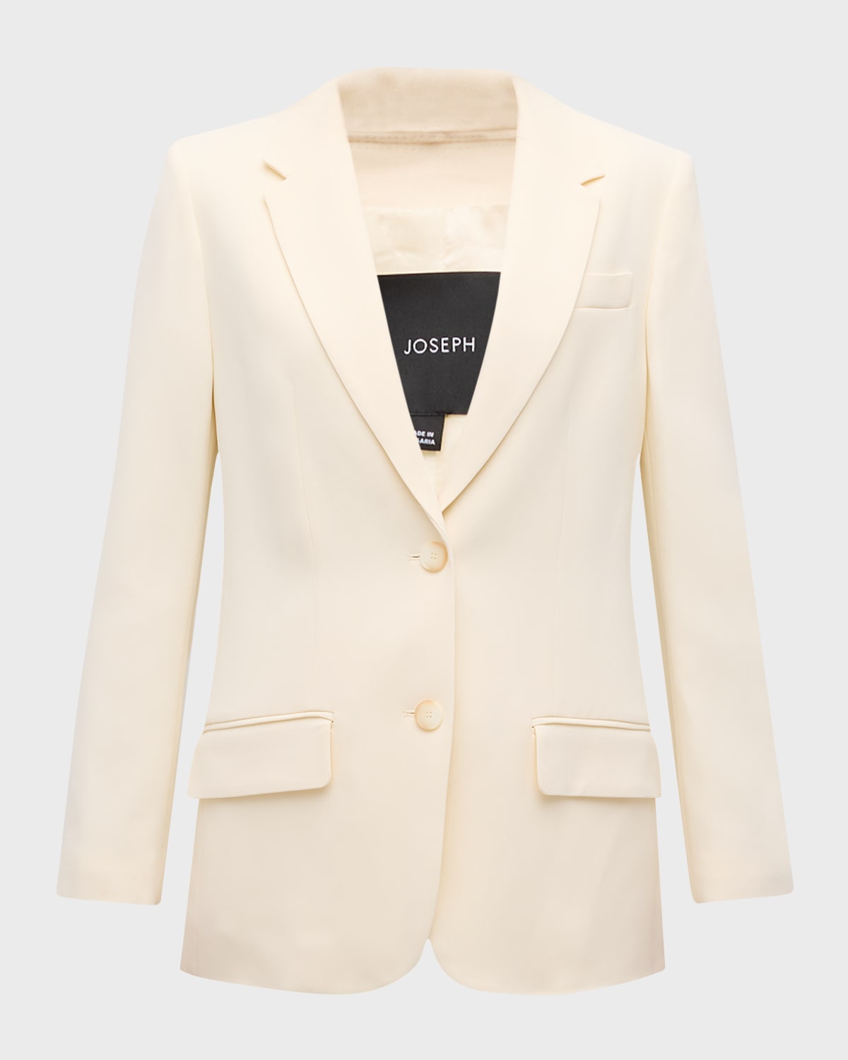 Joseph Jackie Single-breasted Cady Jacket In Ivory