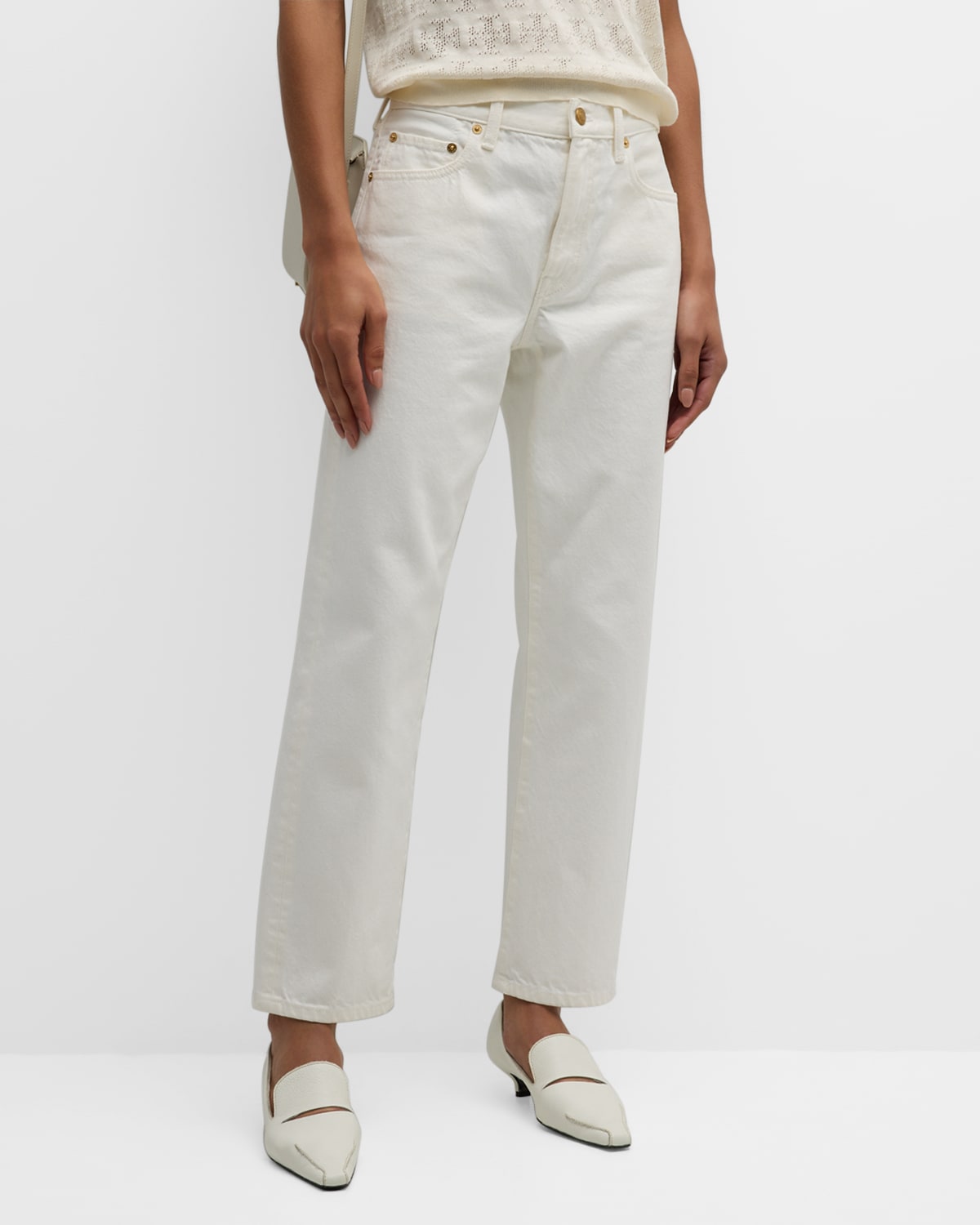 TORY BURCH MID-RISE CROPPED JEANS