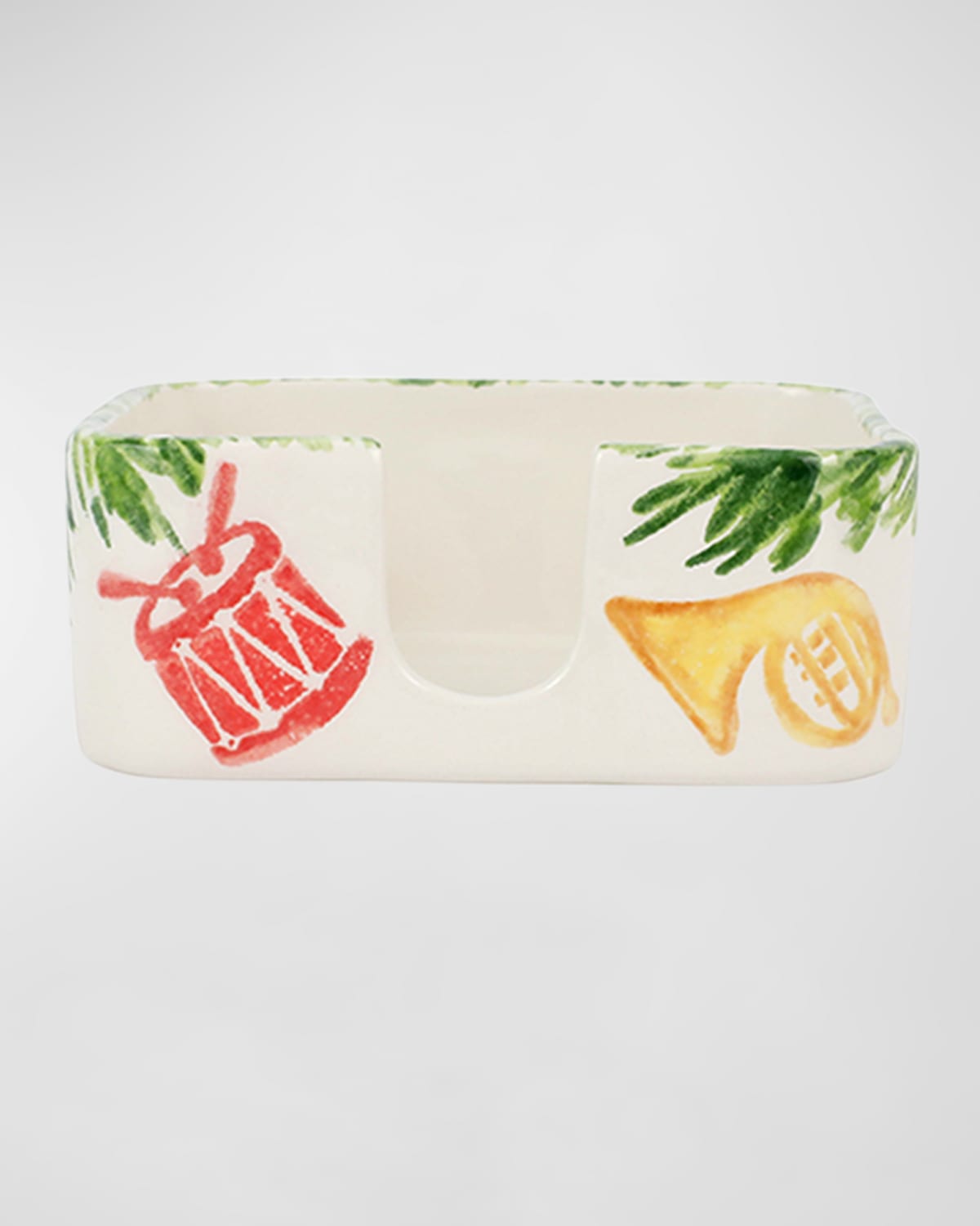 Vietri Nutcrackers Cocktail Napkin Holder In White