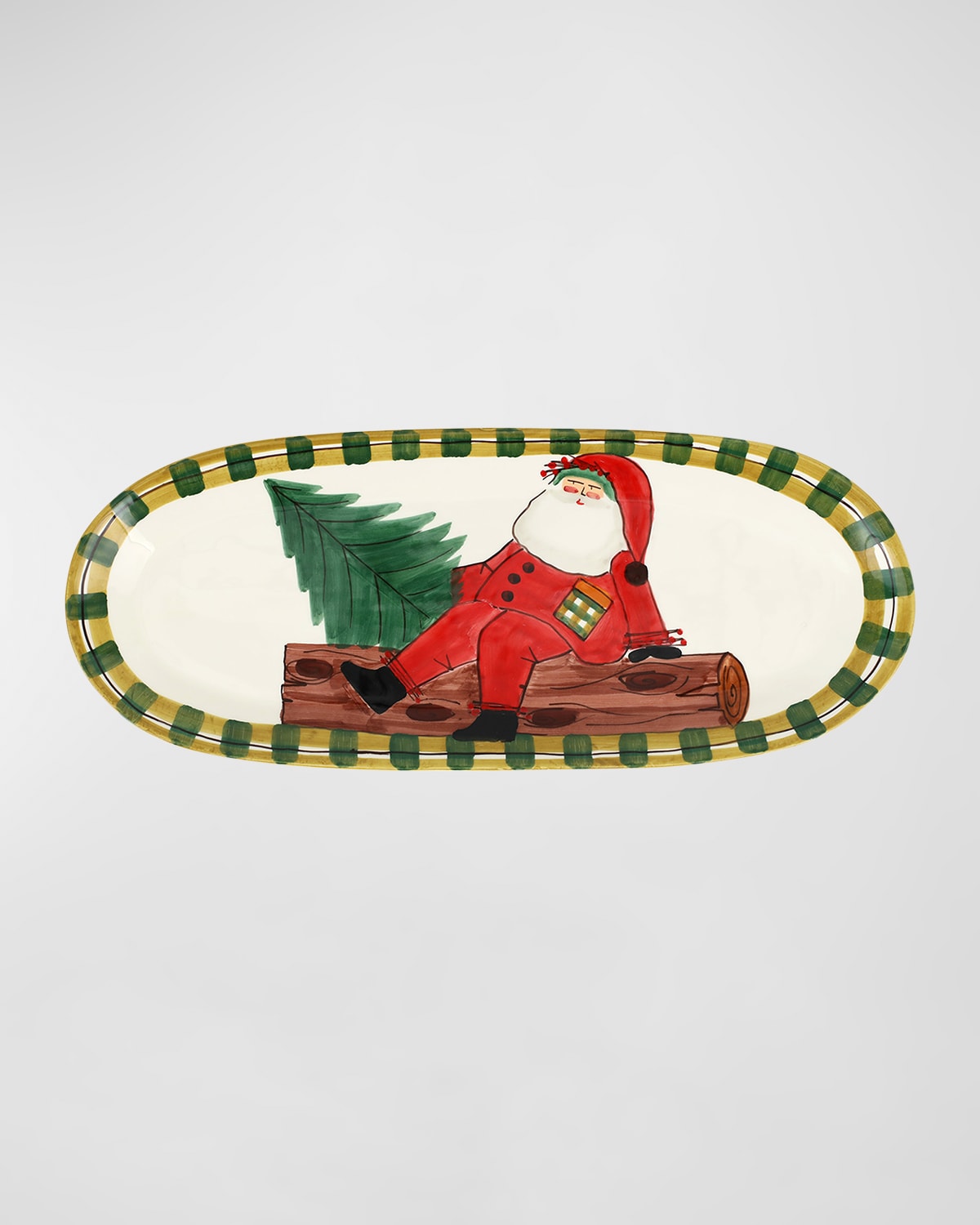 Vietri Old St. Nick Narrow Oval Platter