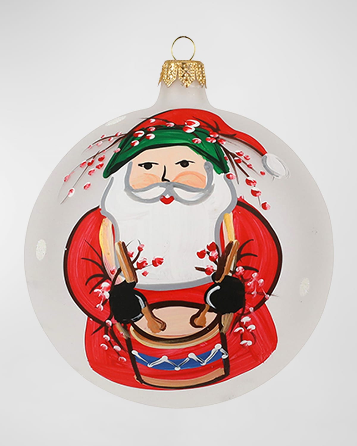 Vietri Old St. Nick Drum Christmas Ornament