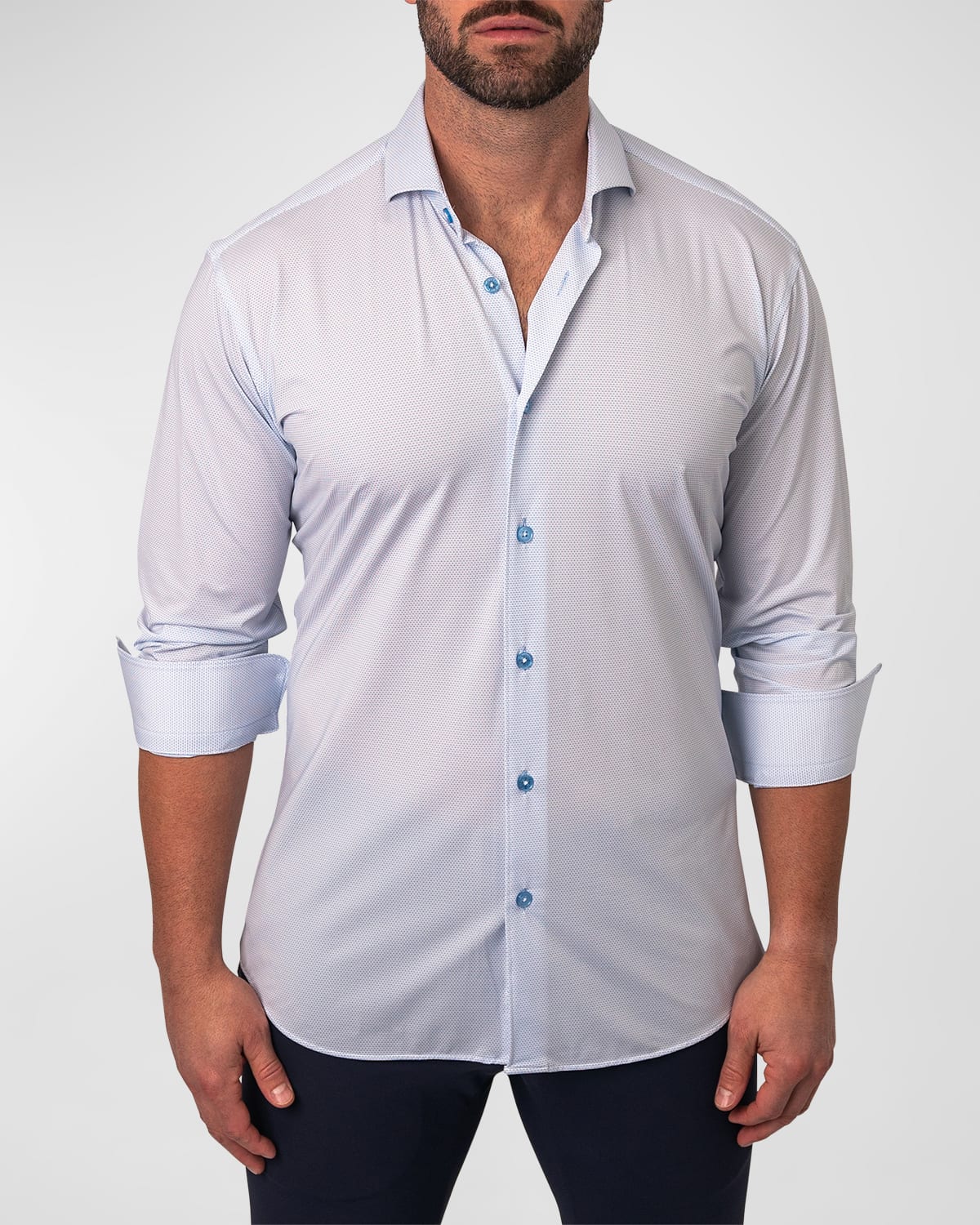 Men's Einstein Micro-Print Stretch Sport Shirt