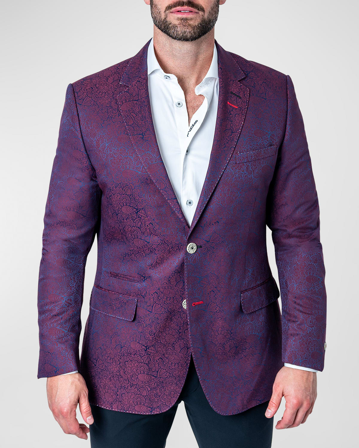 Maceoo Men's Blazer Socrates Moxy Multi In Red