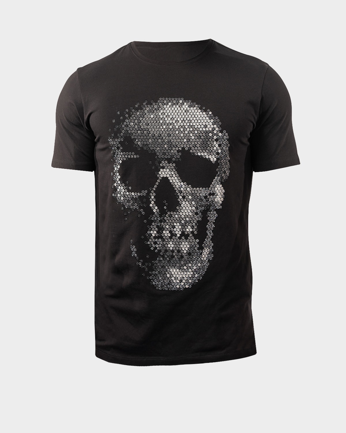Men's Dotted Skull Graphic T-Shirt