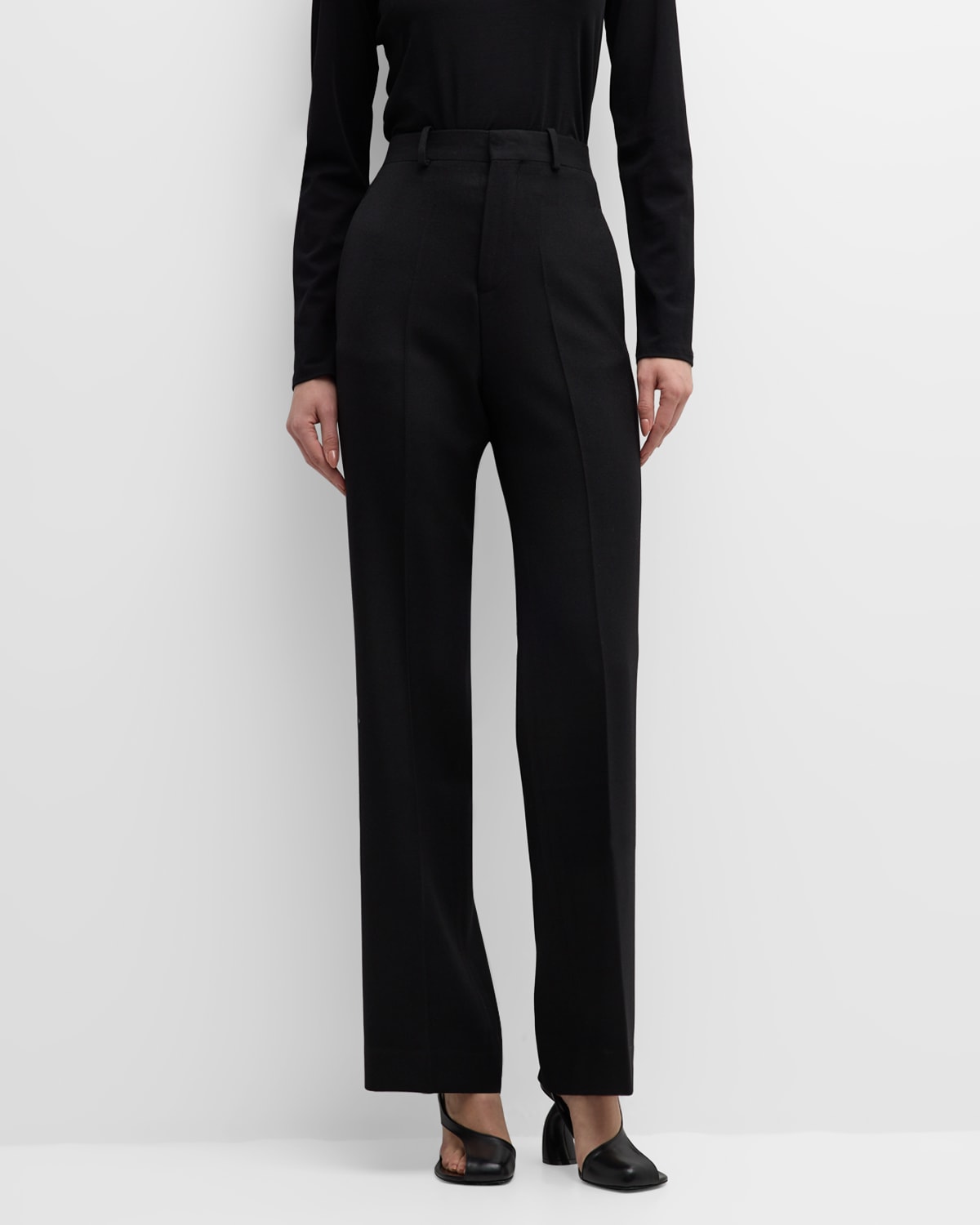 BITE STUDIOS MID-RISE CREDO STRAIGHT-LEG ANKLE TROUSERS