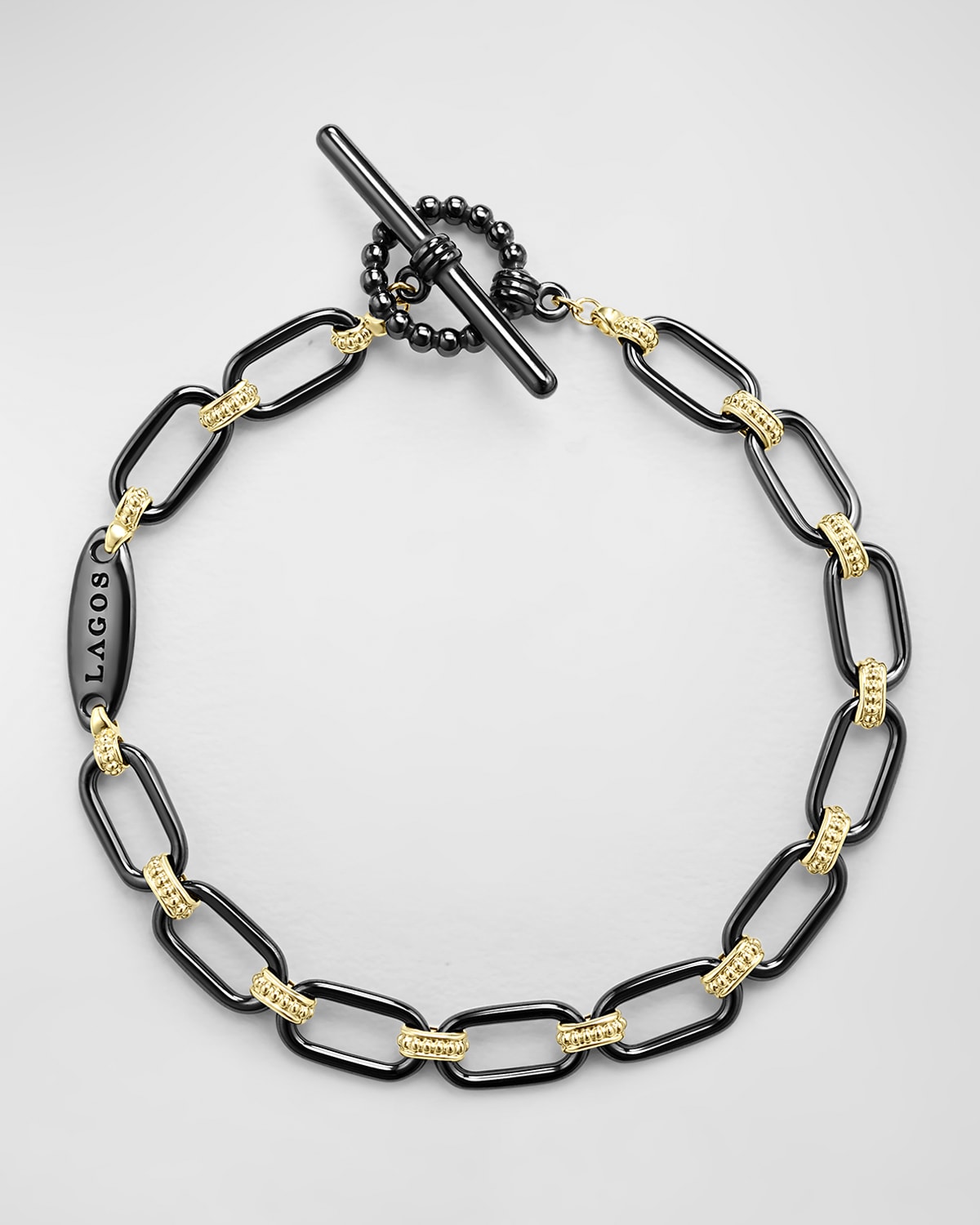 Lagos Signature Caviar Ceramic Link Bracelet