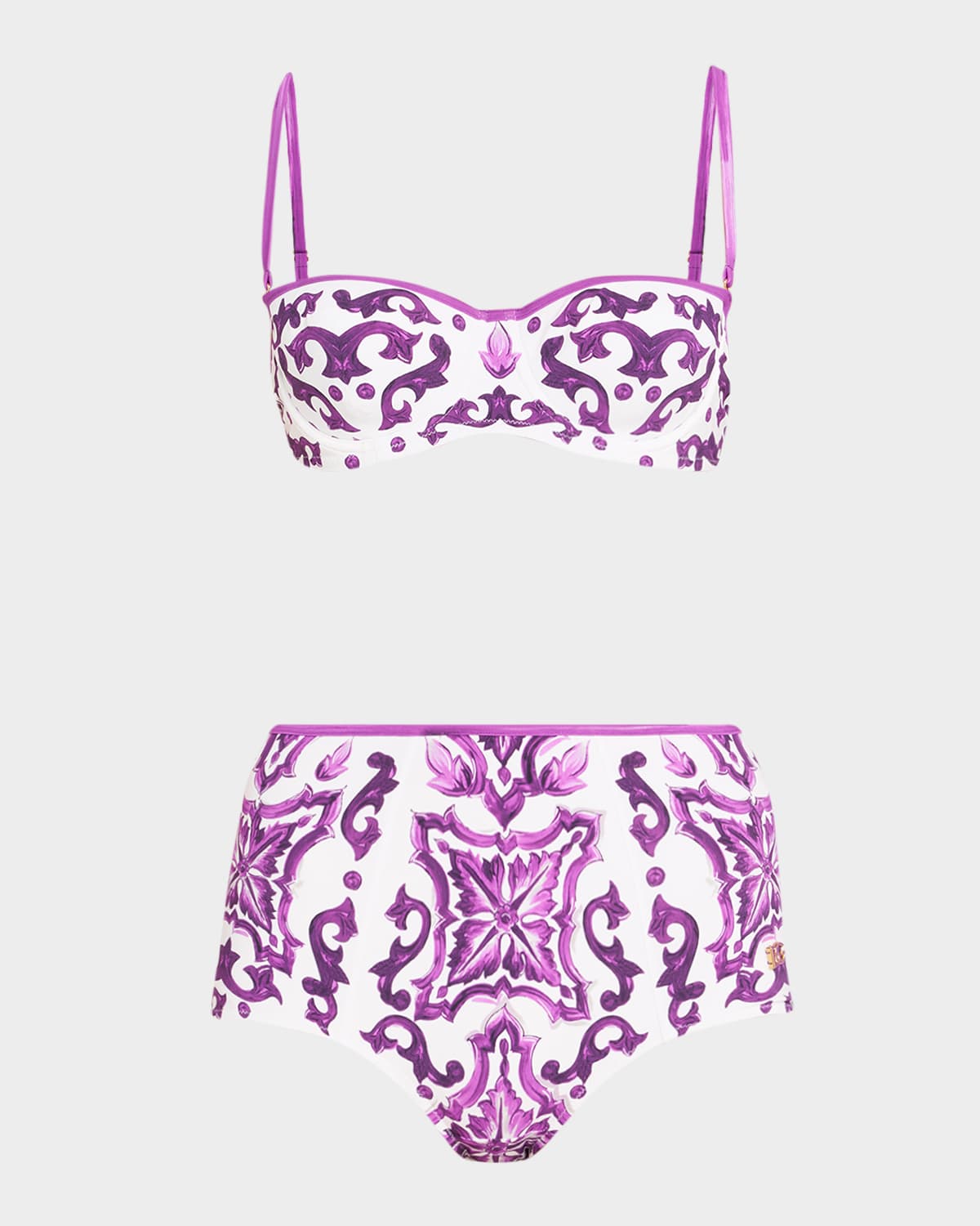 Dolce & Gabbana Majolica-print Balconette Two-piece Swimsuit