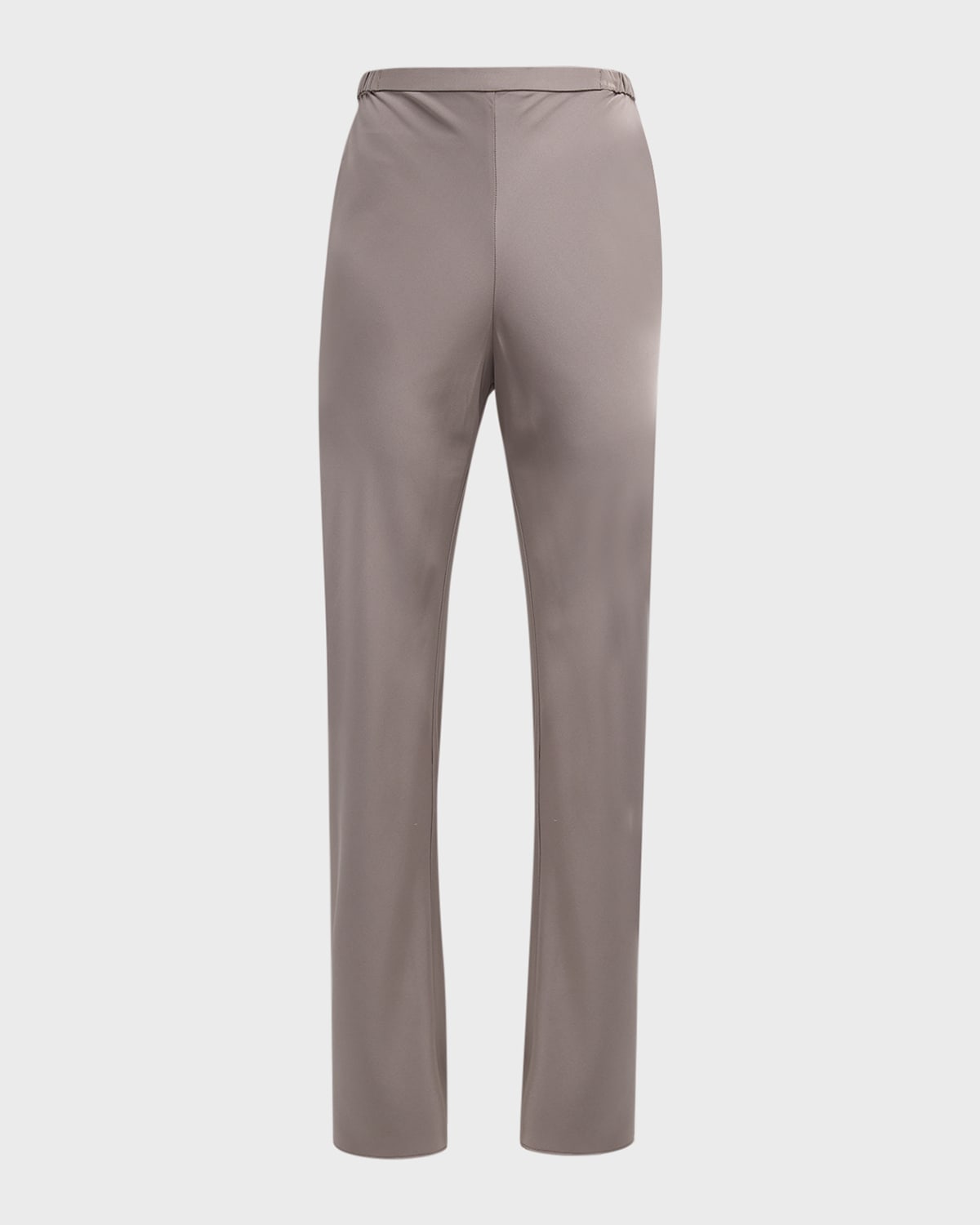 Tse Cashmere High-rise Straight-leg Silk Pants In Steel