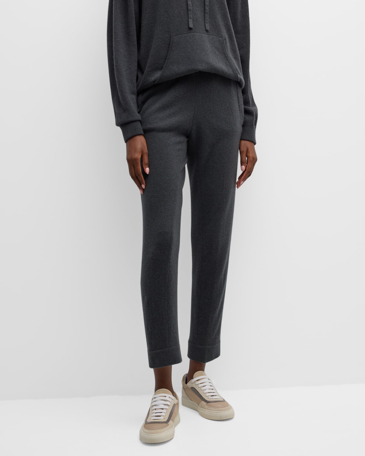 Recycled Cashmere Cropped Jogger Pants