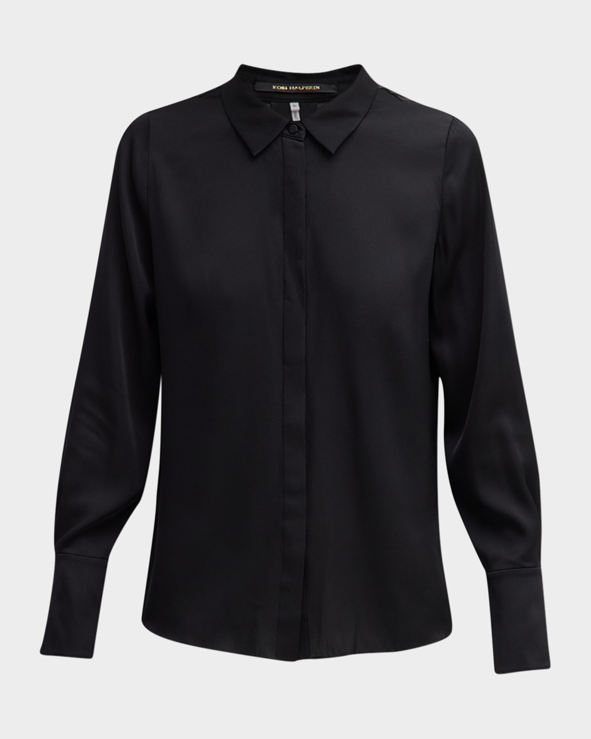 Larissa Split-Cuff Button-Down Blouse