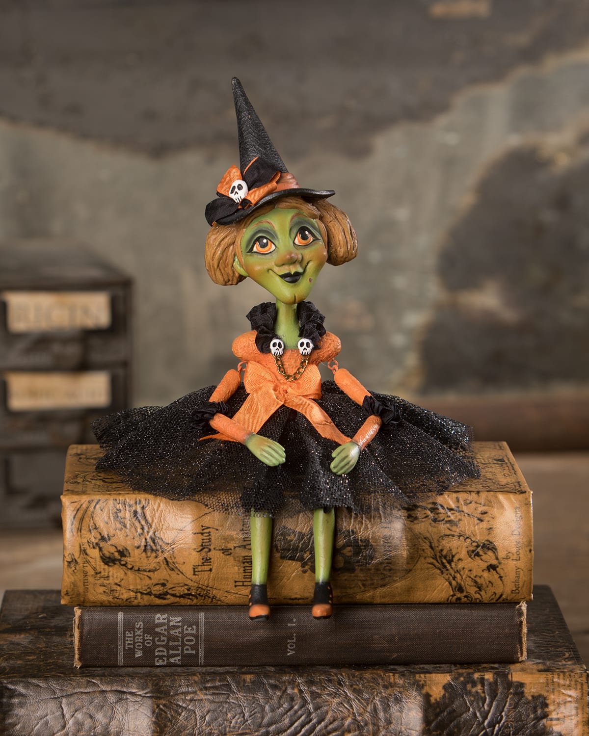 Shop Bethany Lowe Penelope Witch Doll In Green And Black
