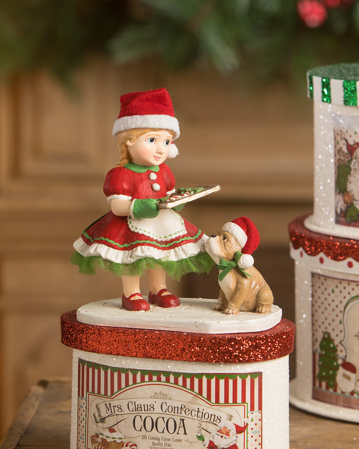 Shop Bethany Lowe Christmas Caroline Cookie Decor In Red