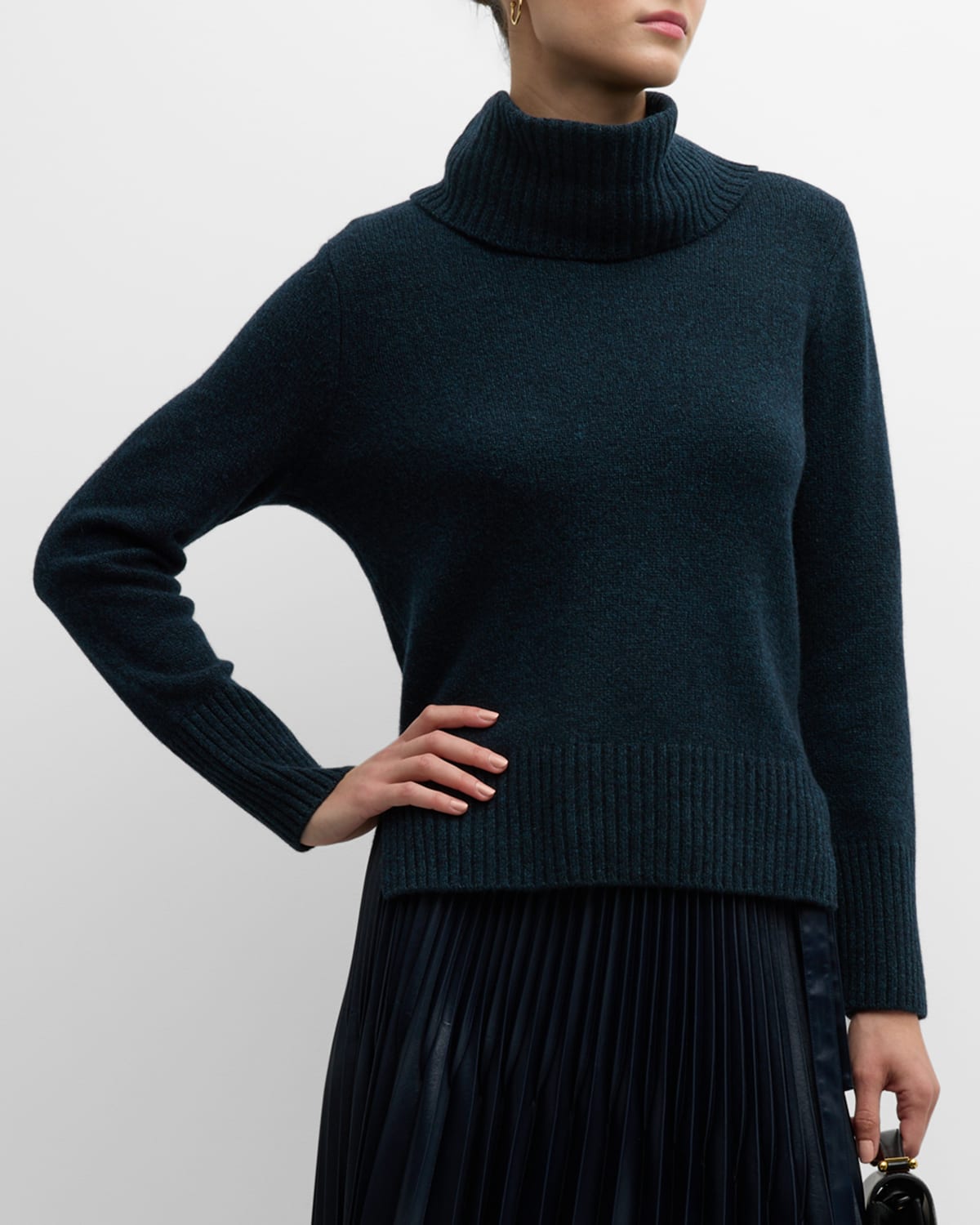 Kobi Halperin Dawson Turtleneck Cashmere Sweater In Sea Moss