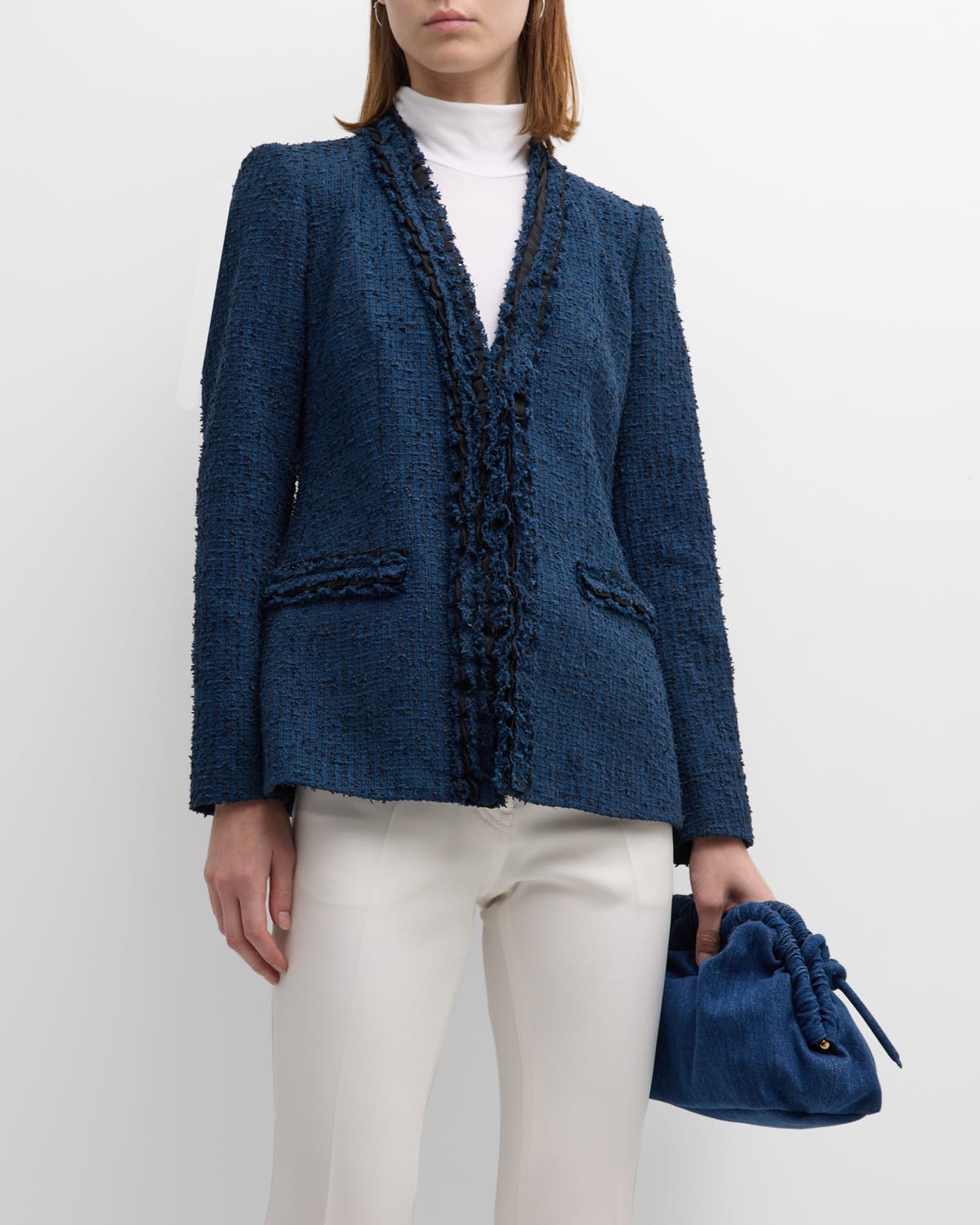 Kobi Halperin Lola Tweed Jacket In Navy