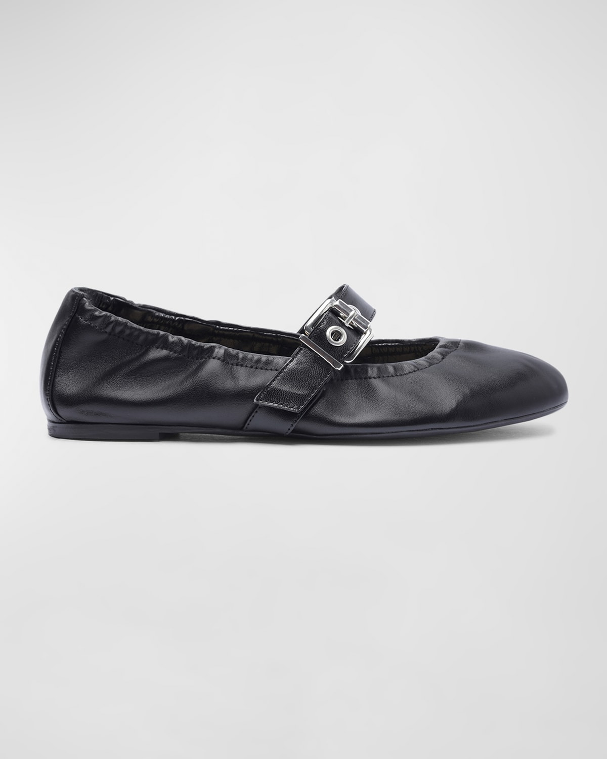 Shop Schutz Calita Leather Mary Jane Ballerina Flats In Black