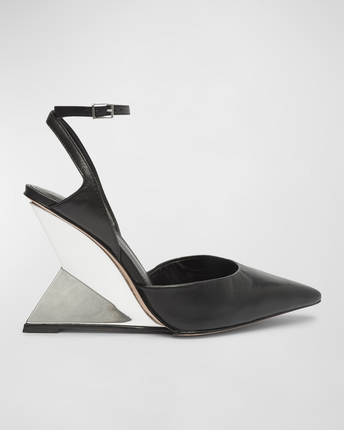 Schutz Janice Pointed-toe Heels In Black