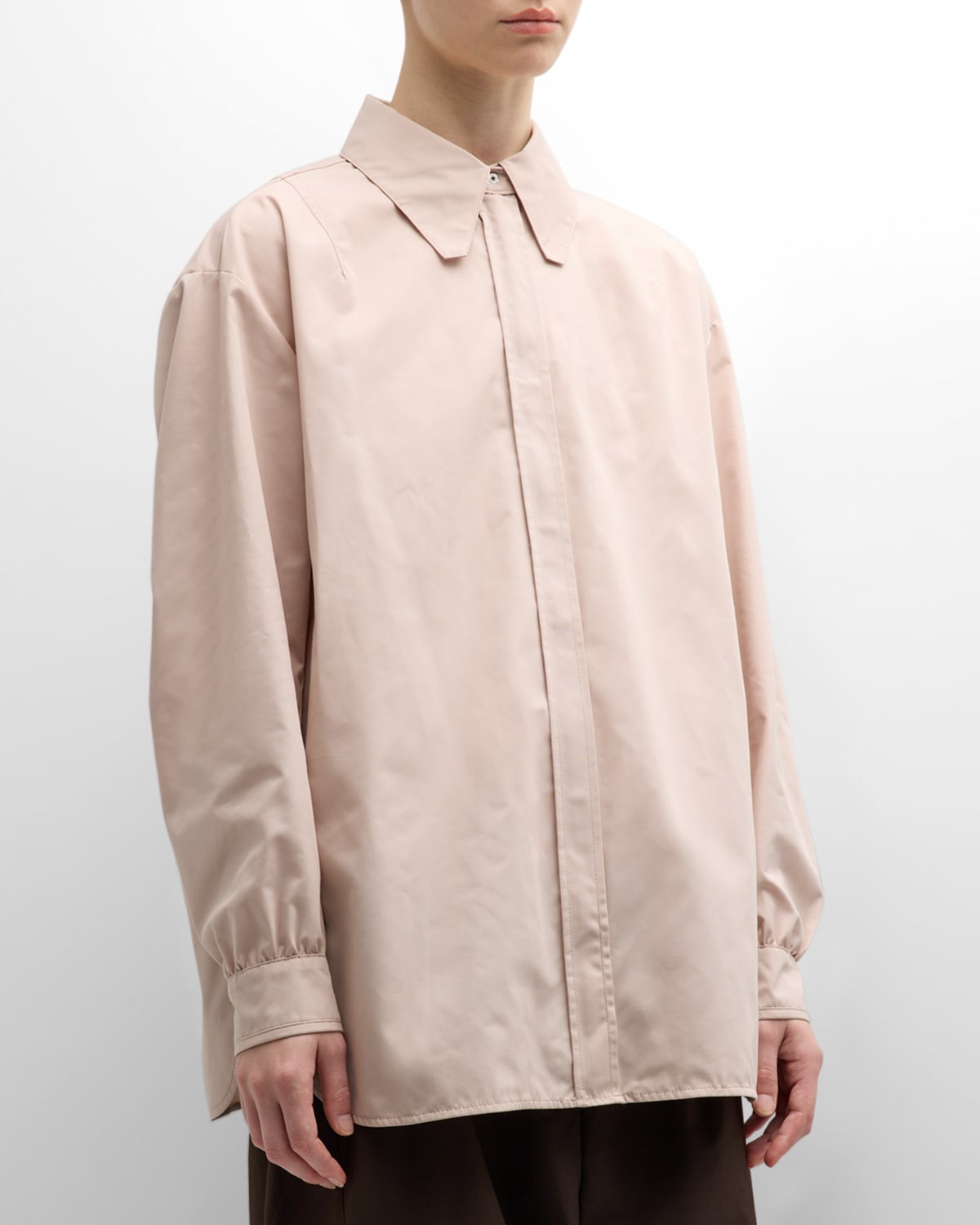 Studio Tomboy X Oversized Back Pocket Shirt In Light Pink
