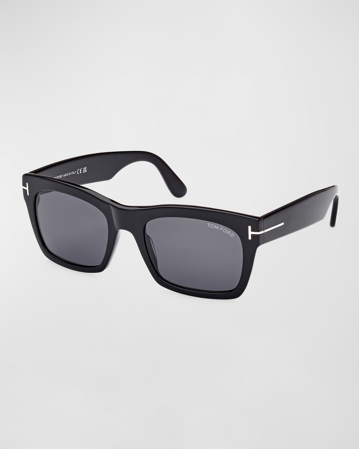 Shop Tom Ford Nico Acetate Square Sunglasses In 01a Black