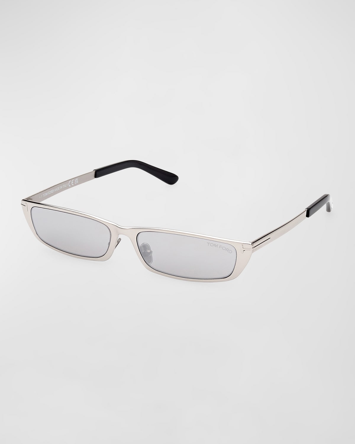 TOM FORD EVERETT METAL & PLASTIC RECTANGLE SUNGLASSES