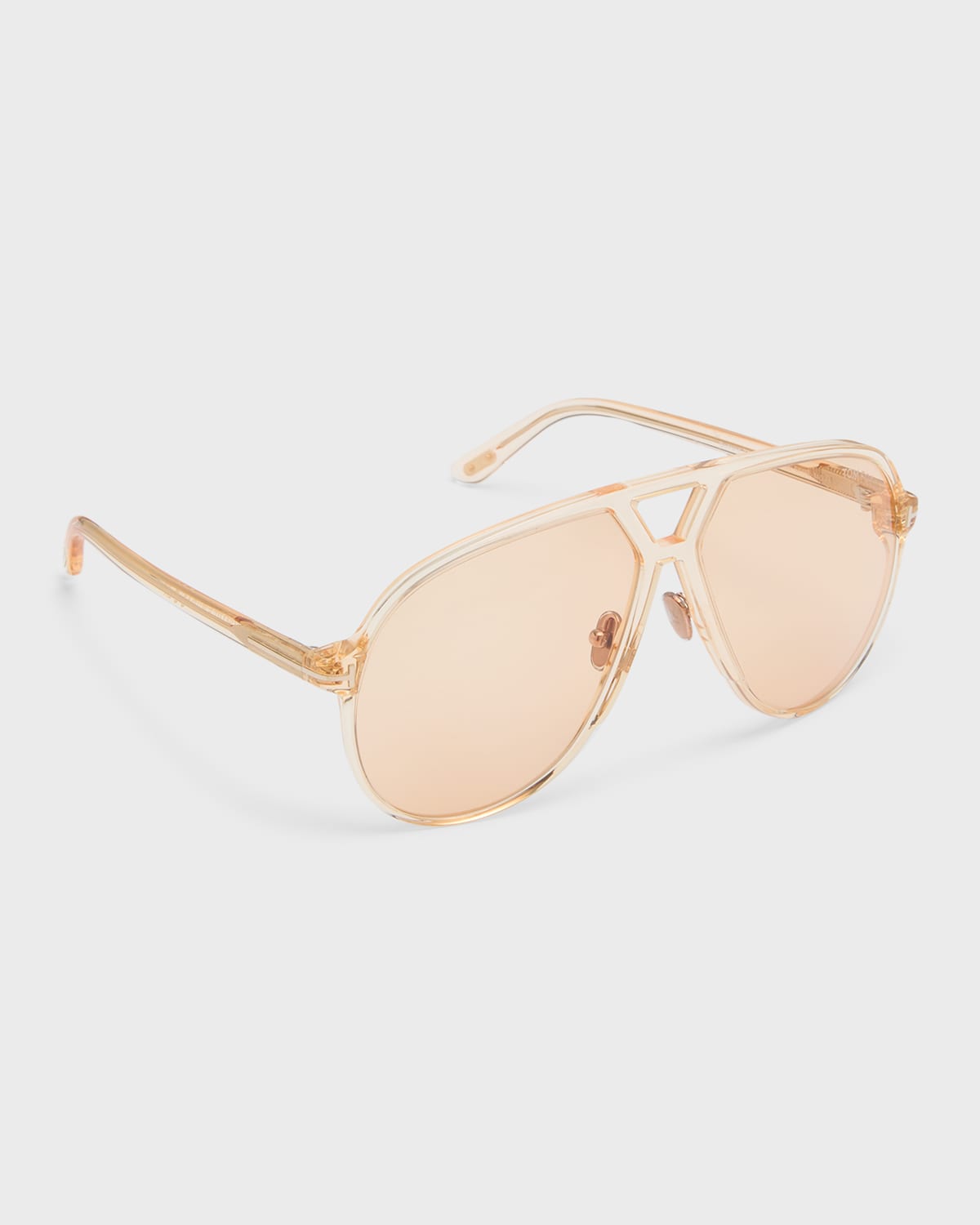 Tom Ford Bertrand Acetate & Plastic Aviator Sunglasses In Brown