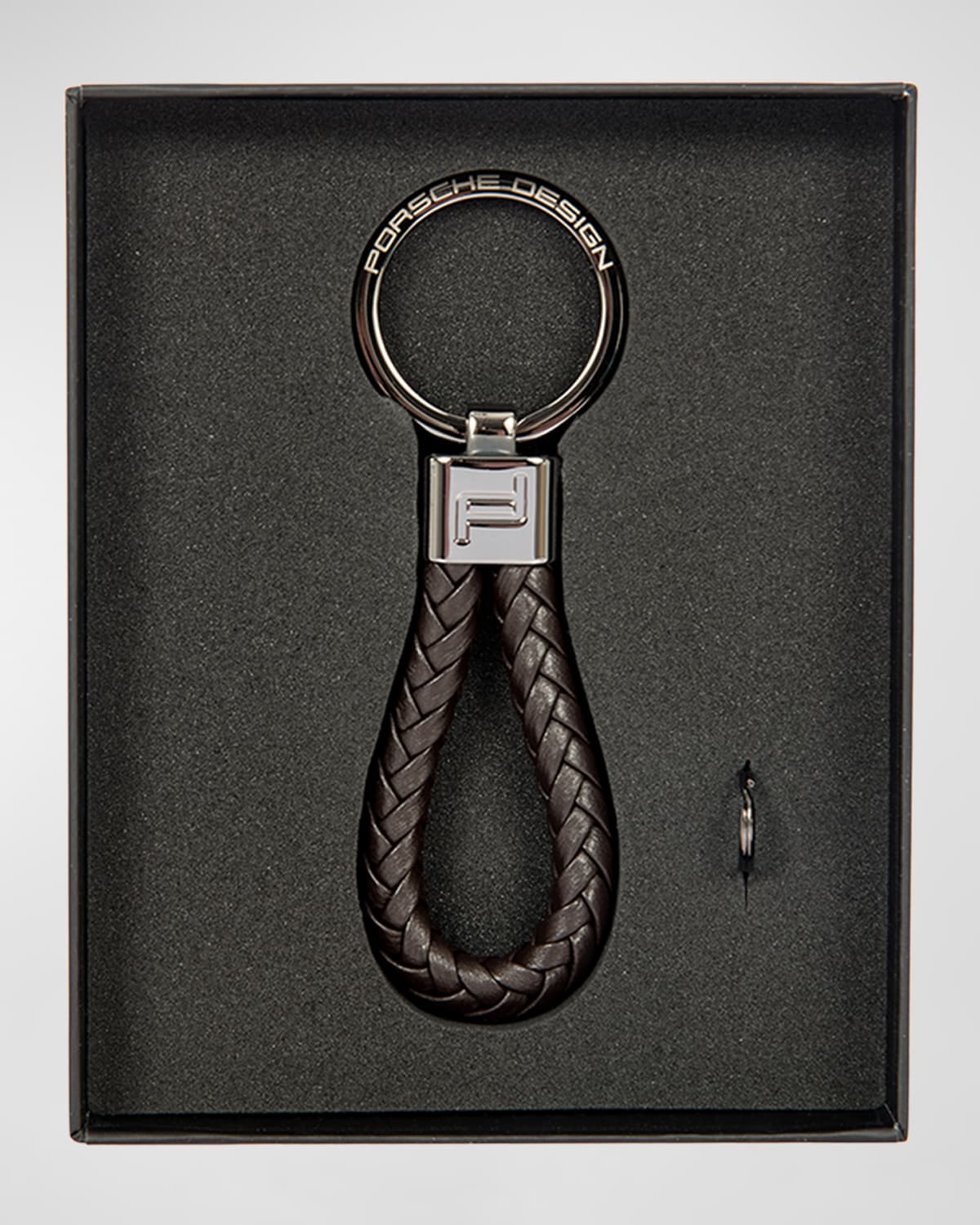 Shop Porsche Design Men's Pd Keyring Leather Cord In Dark Brown