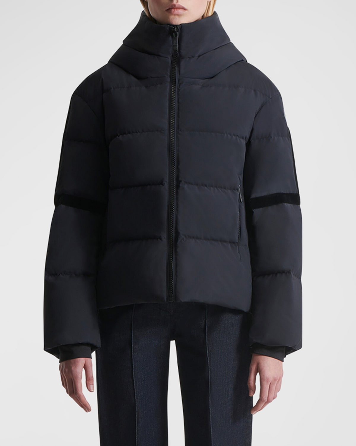 Fusalp Barsy Padded Hooded Down Ski Jacket In 01009 - Noir